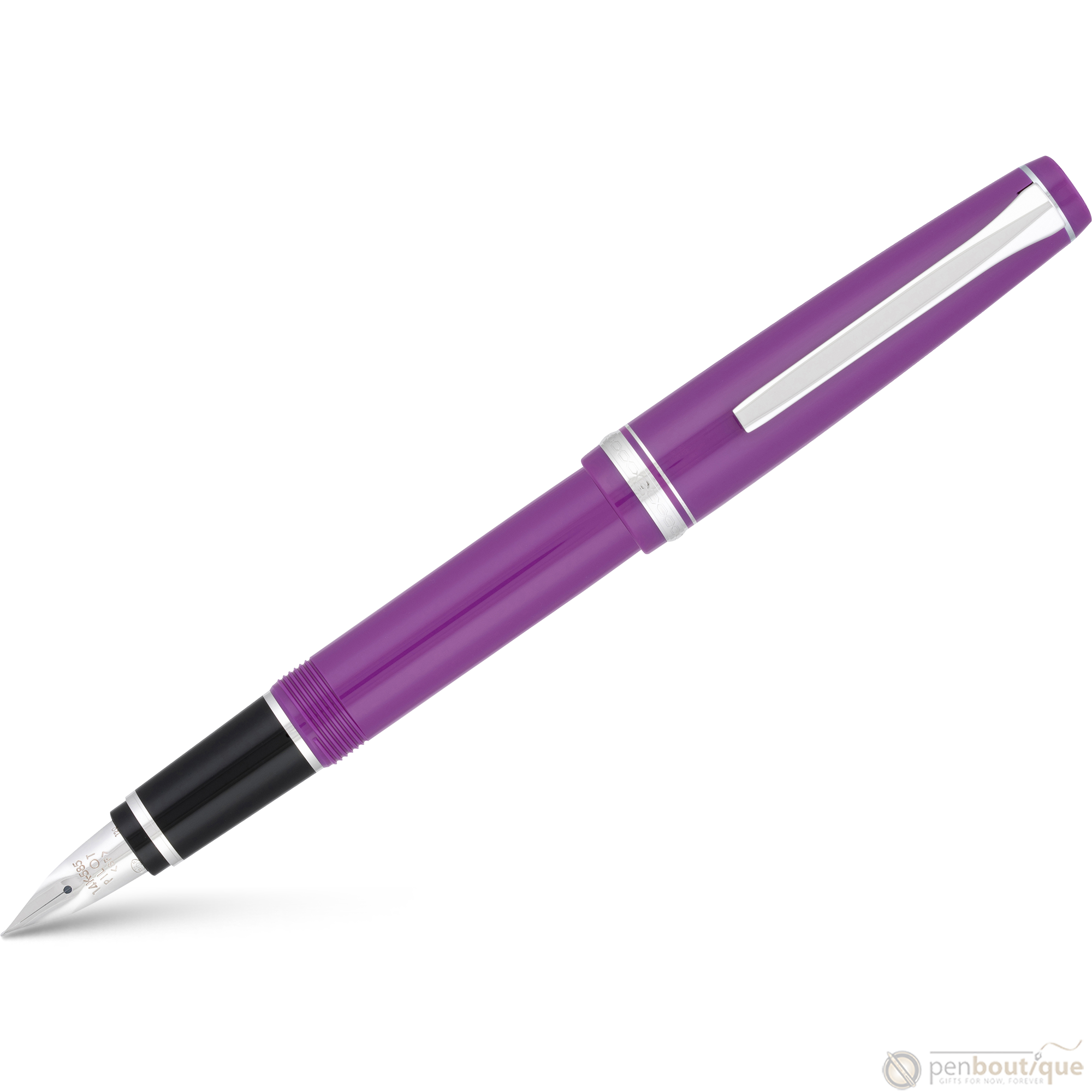 Pilot Falcon Fountain Pen - Plum Purple - Rhodium Trim-Pen Boutique Ltd