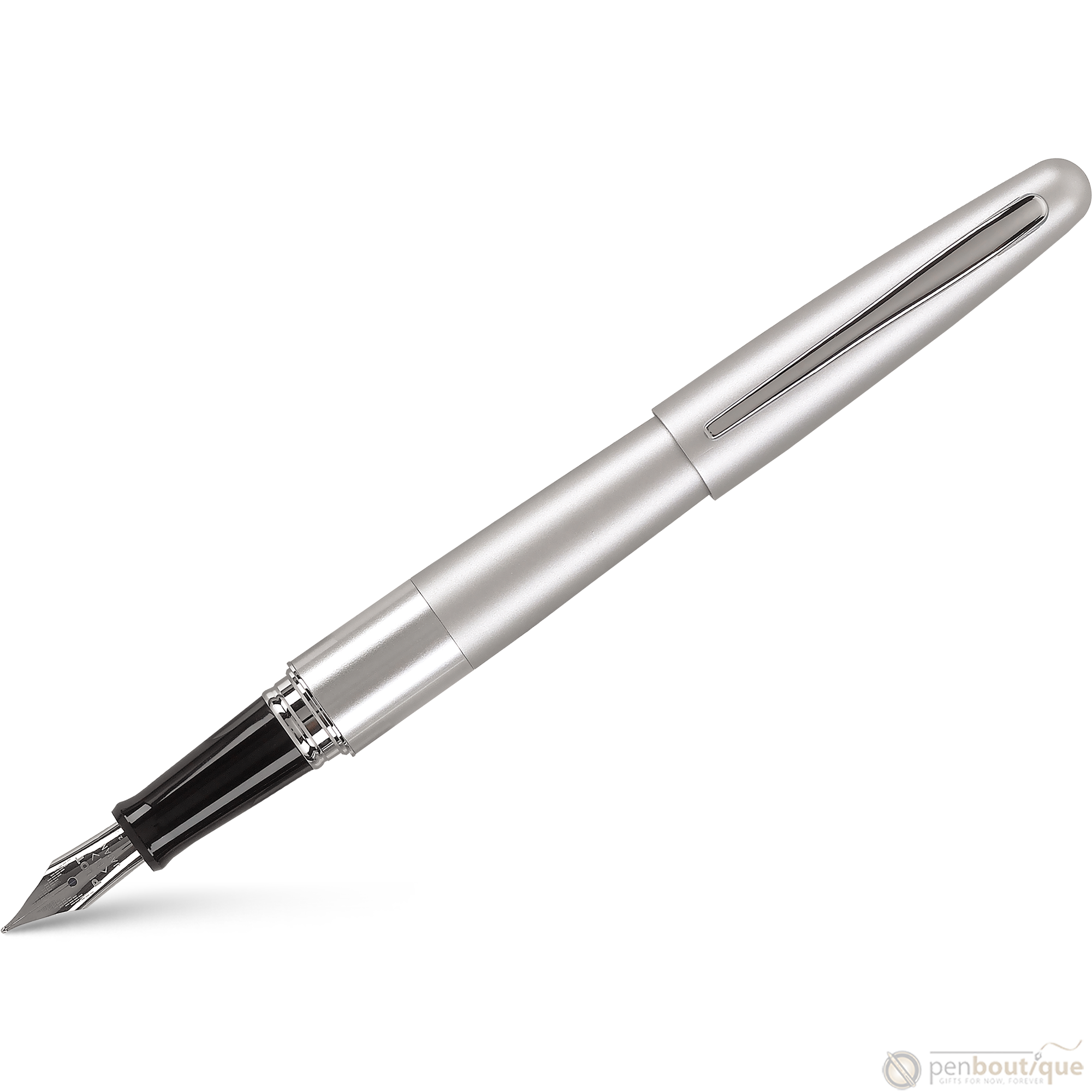 Pilot Fountain Pen - MR Collection - Plain Silver-Pen Boutique Ltd