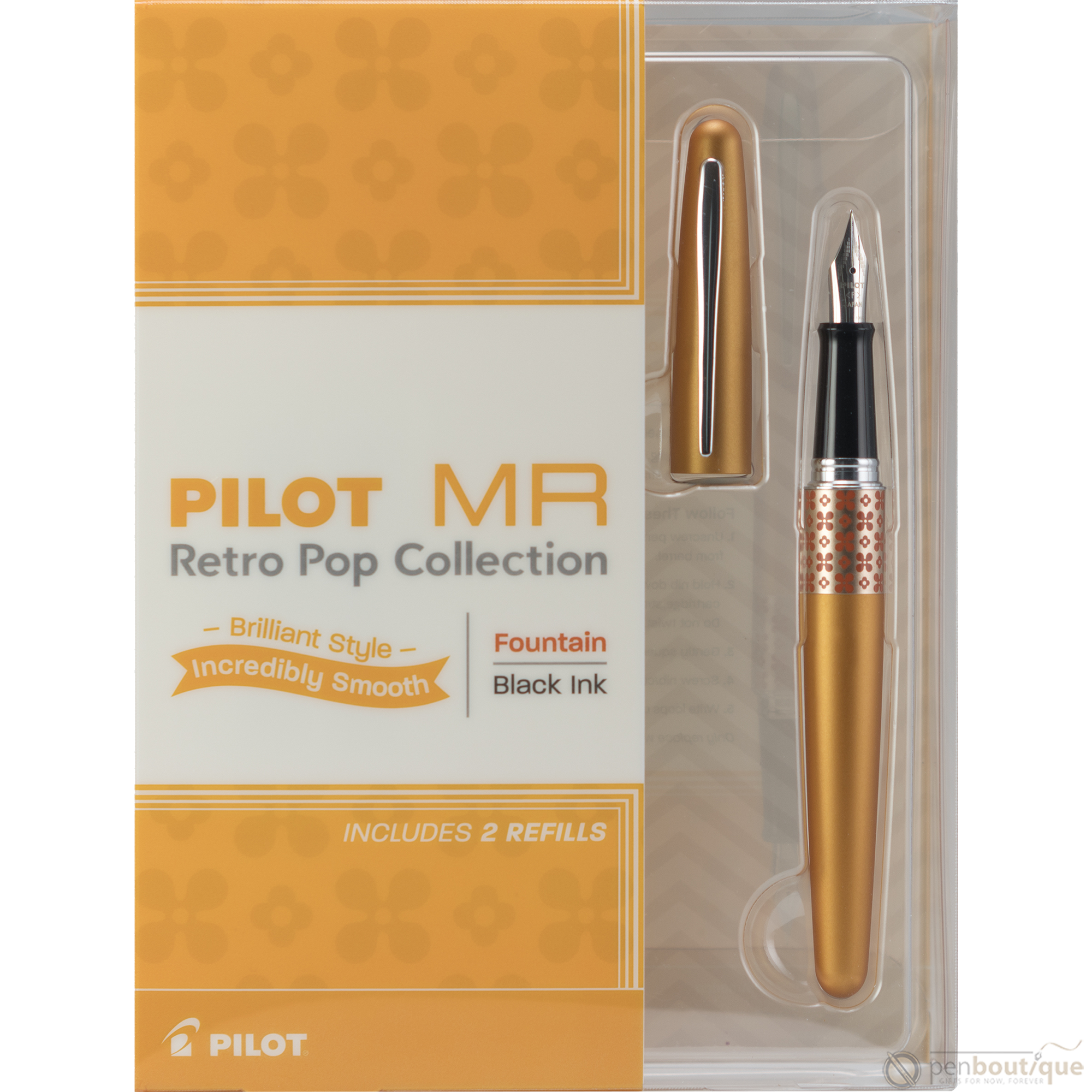 Pilot Fountain Pen - MR Collection - Retro Pop - Orange-Pen Boutique Ltd