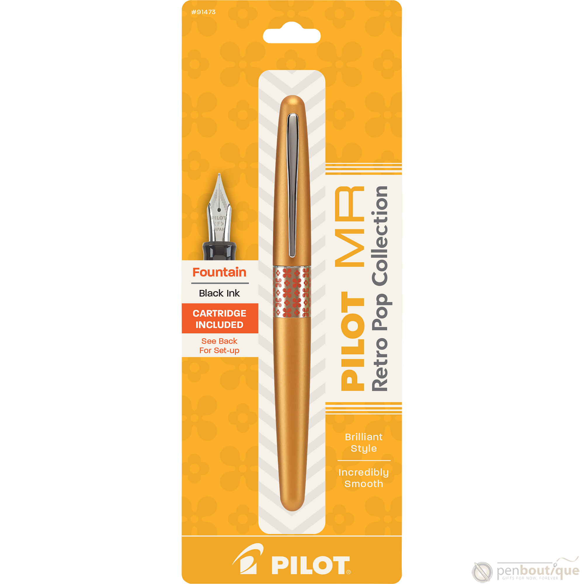 Pilot Fountain Pen - MR Collection - Retro Pop - Orange-Pen Boutique Ltd