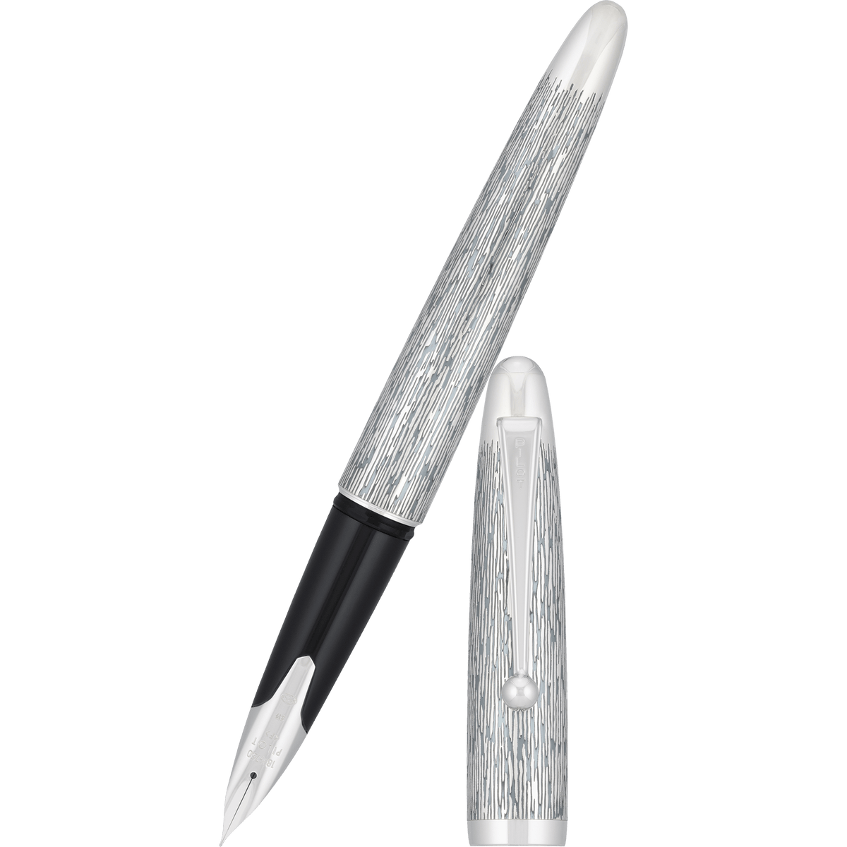 Pilot Sterling Silver Fountain Pen - Silvern Tsumugi - Pen Boutique Ltd
