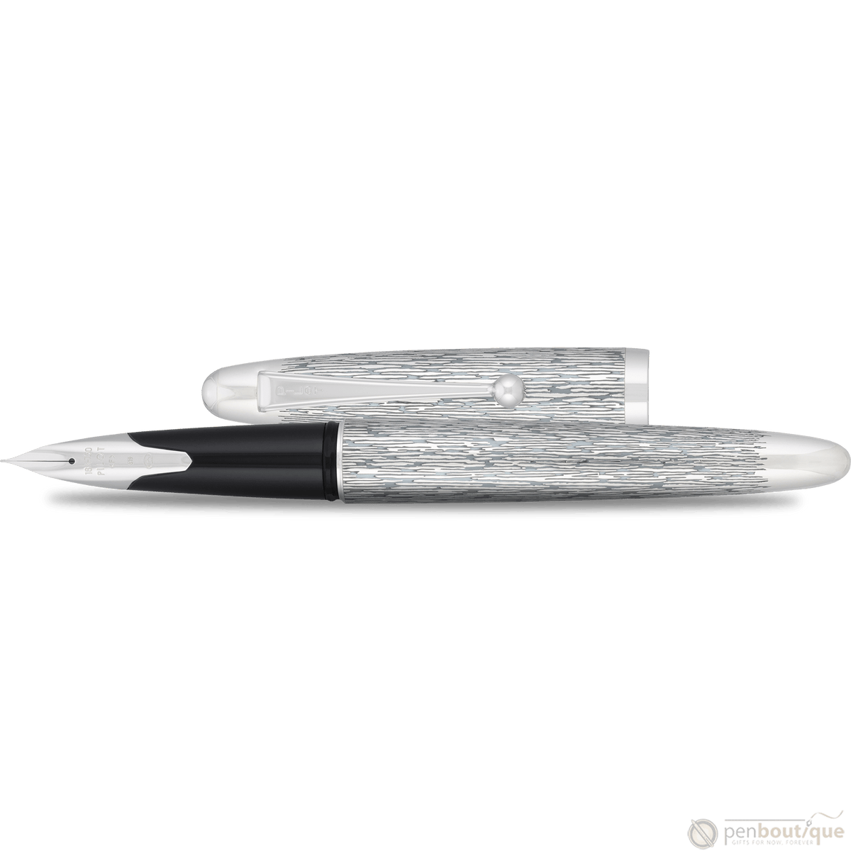 Pilot Sterling Silver Fountain Pen - Silvern Tsumugi - Pen Boutique Ltd