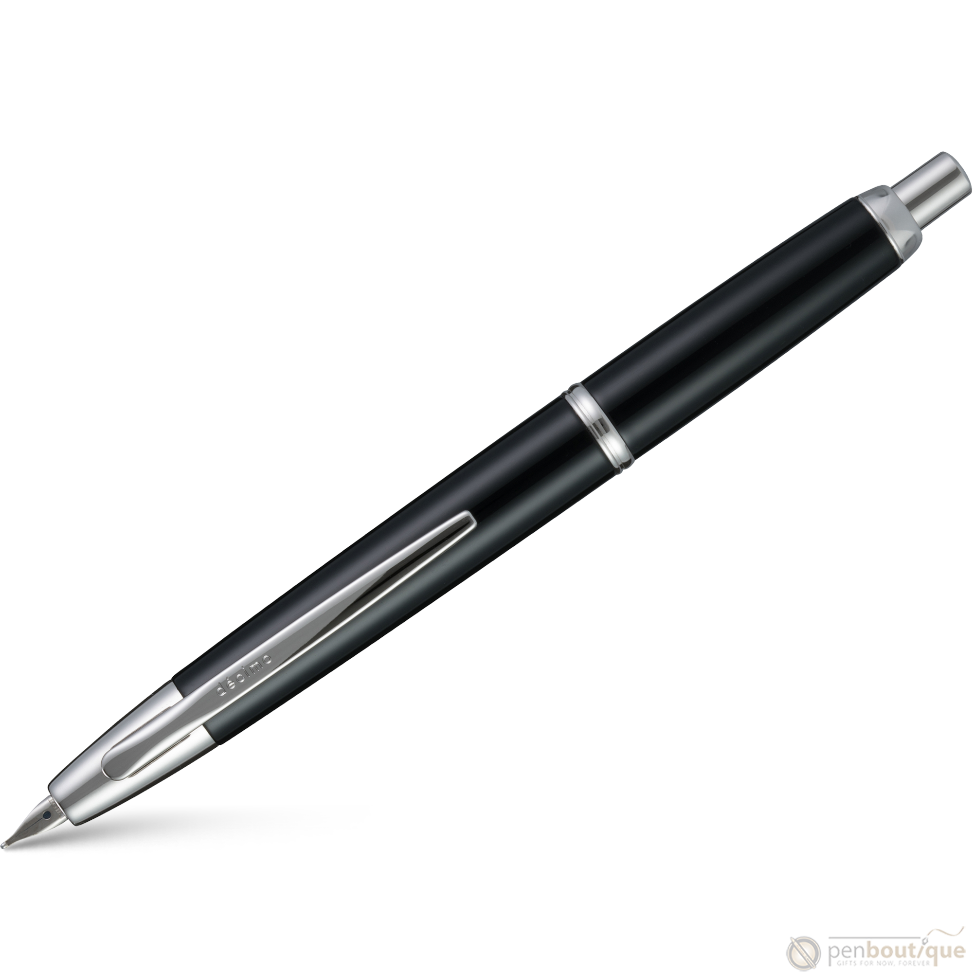 Pilot Vanishing Point Fountain Pen - Decimo Black-Pen Boutique Ltd