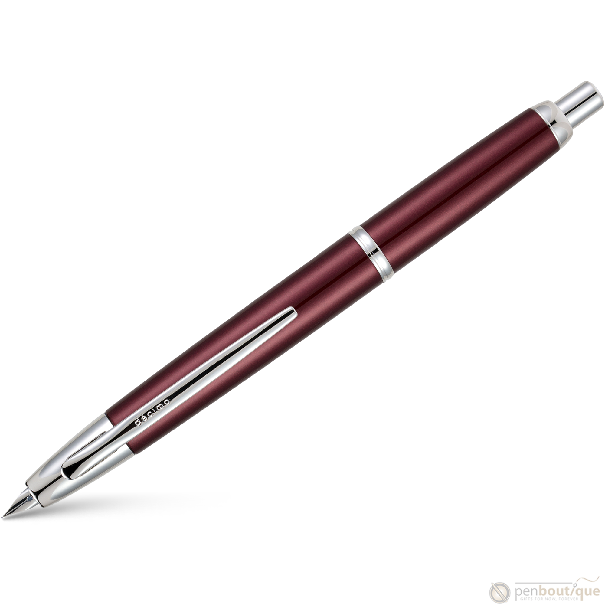 Pilot Vanishing Point Fountain Pen - Decimo Burgundy-Pen Boutique Ltd