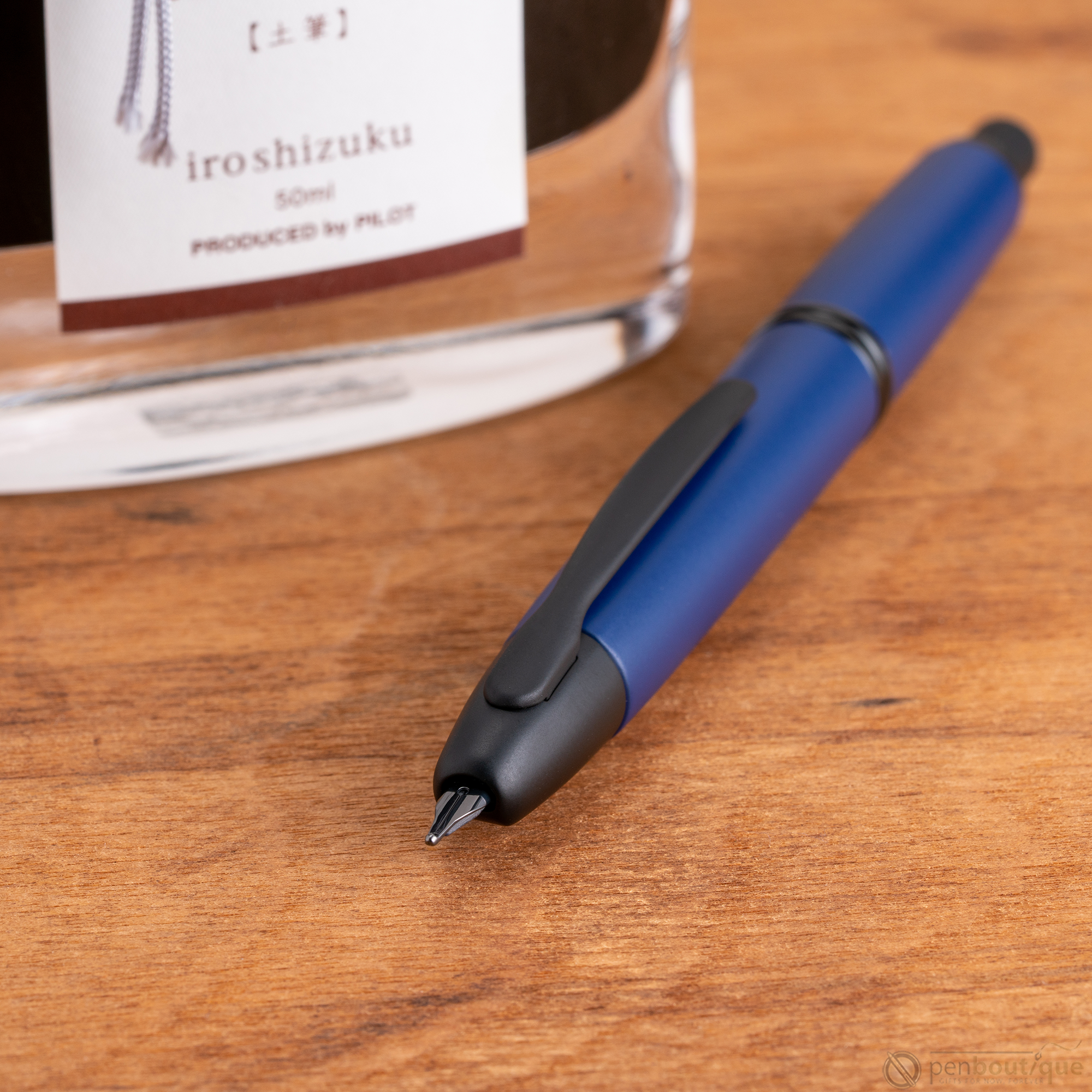 Pilot Vanishing Point Fountain Pen - Matte Blue-Pen Boutique Ltd