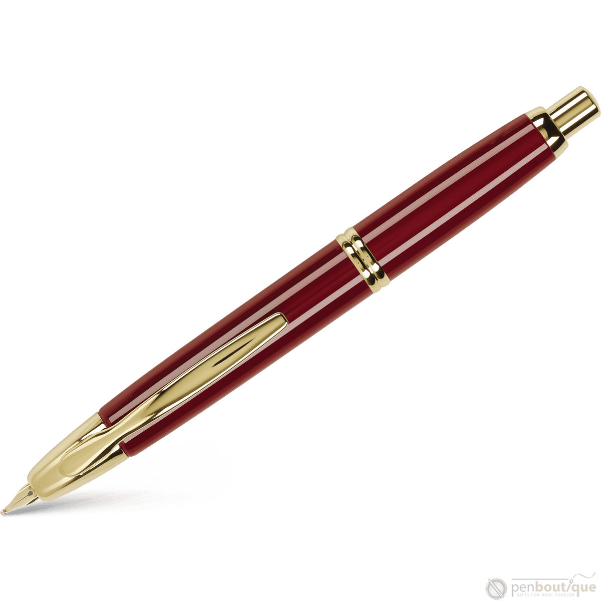 Pilot Vanishing Point Fountain Pen - Red - Gold Trim - Pen Boutique Ltd