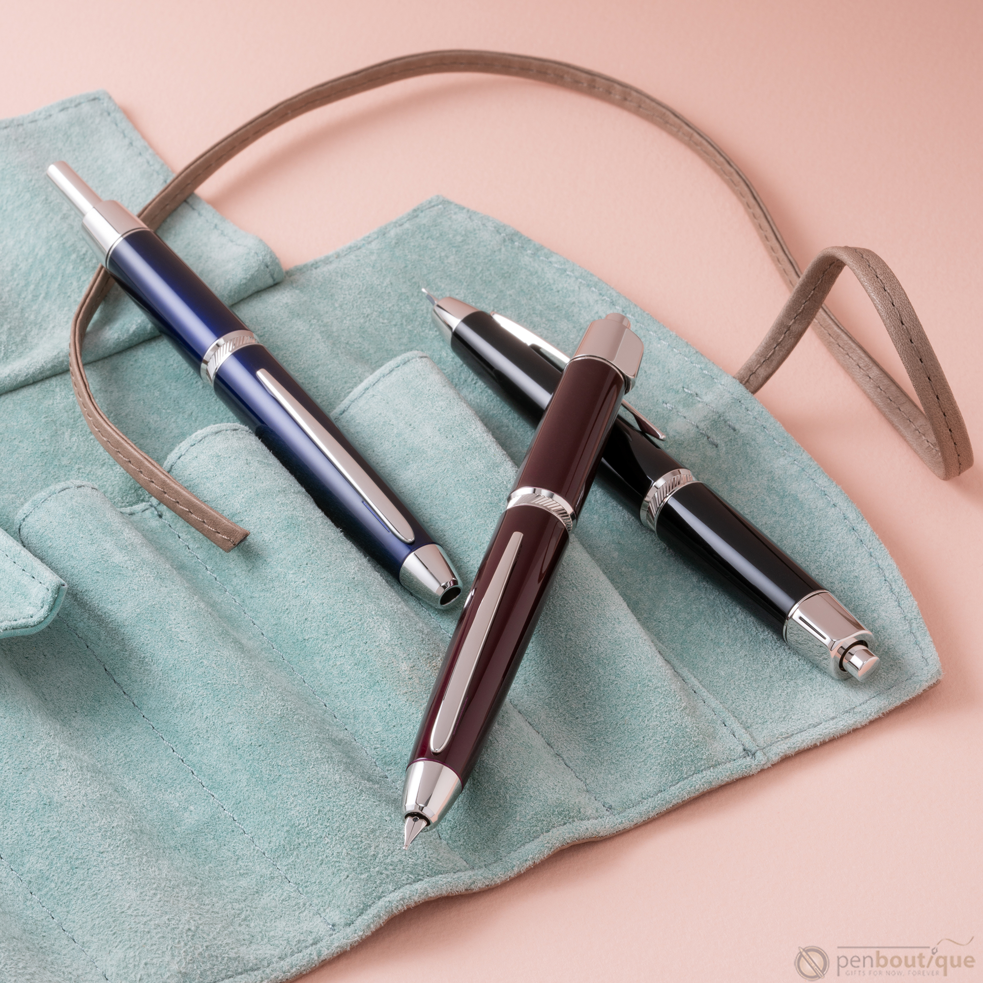 Pilot Vanishing Point LS Fountain Pen - Blue - Rhodium Trim-Pen Boutique Ltd