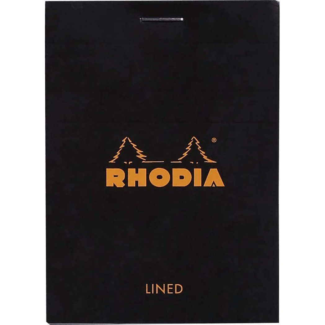 Rhodia N° 11 Pad - Black - Lined - Pen Boutique Ltd