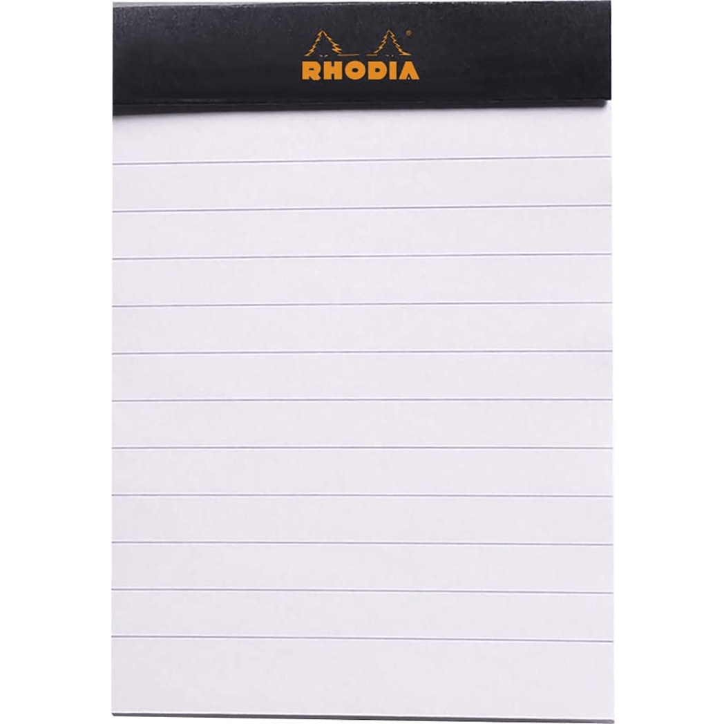 Rhodia N° 11 Pad - Black - Lined - Pen Boutique Ltd