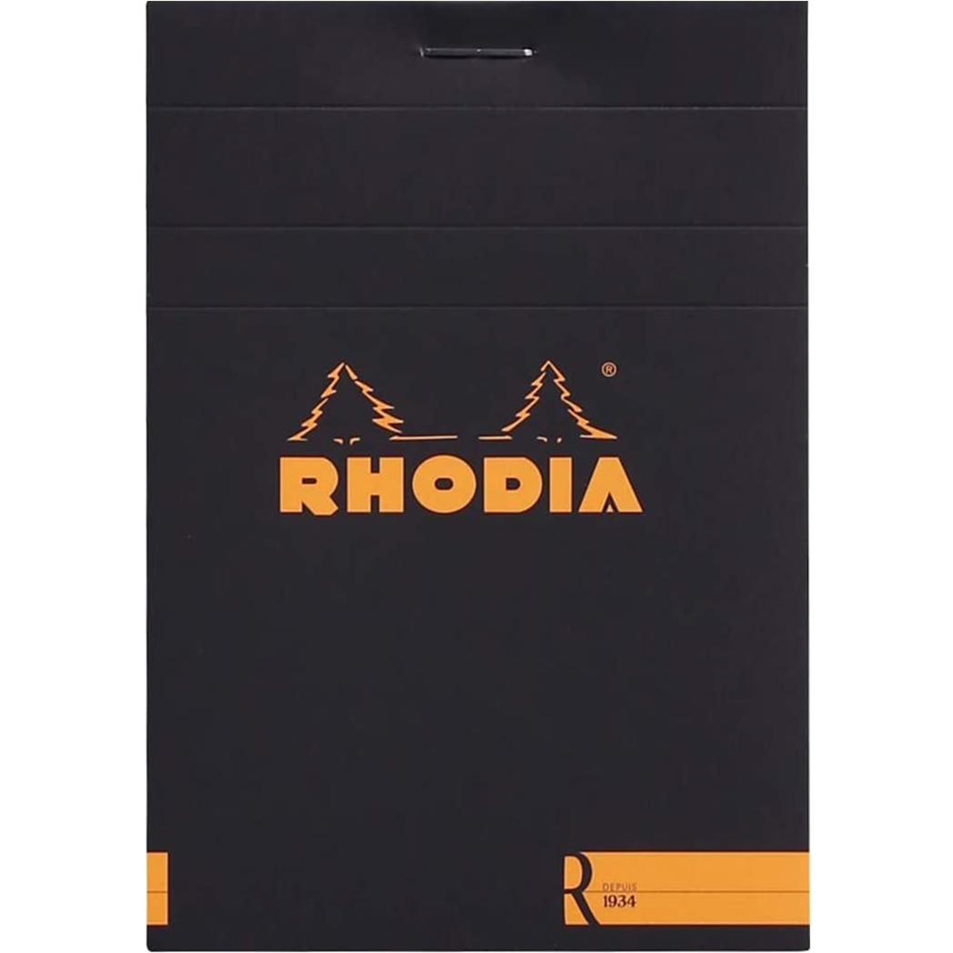Rhodia Premium R Notepads - Black - Lined-Pen Boutique Ltd