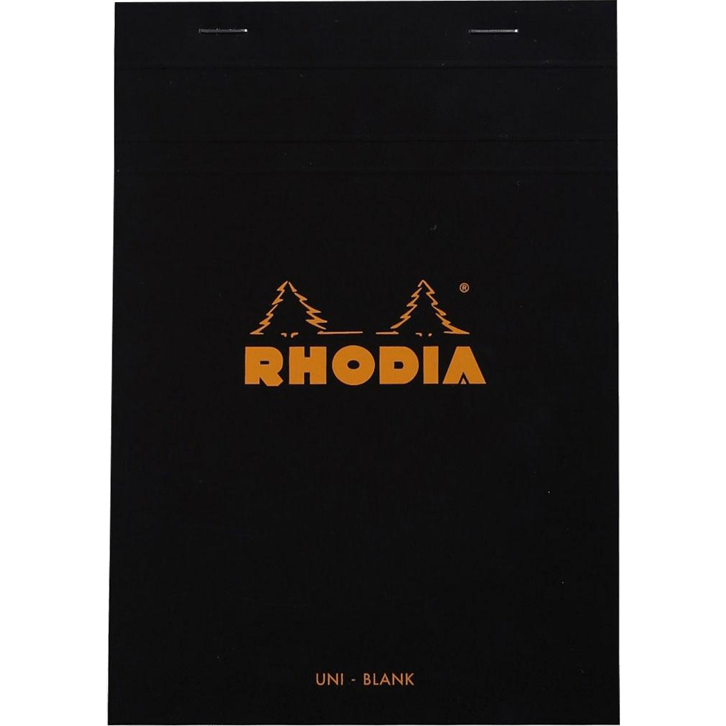 Rhodia N°16 Staplebound Pad - Black - Blank - Pen Boutique Ltd