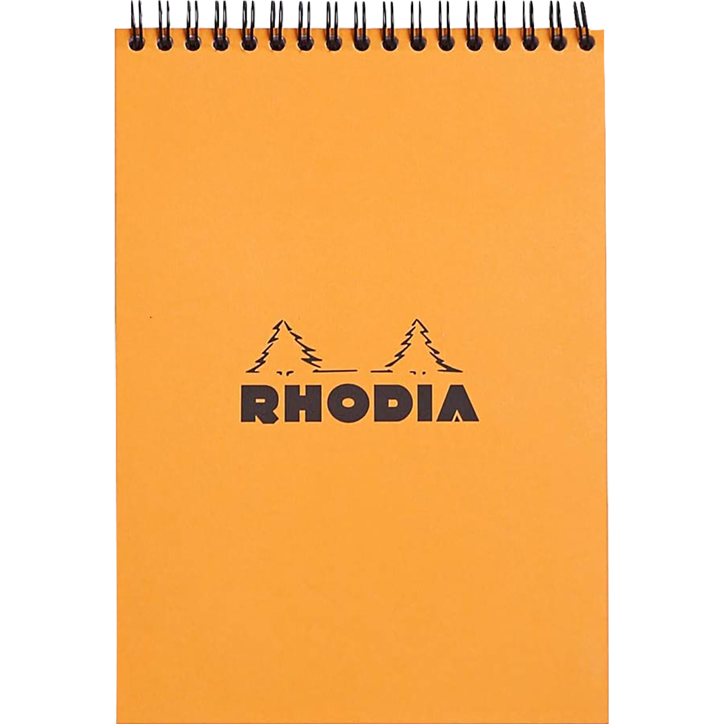 Rhodia Wirebound Lined Orange Notepads 6 x 8 1/4-Pen Boutique Ltd