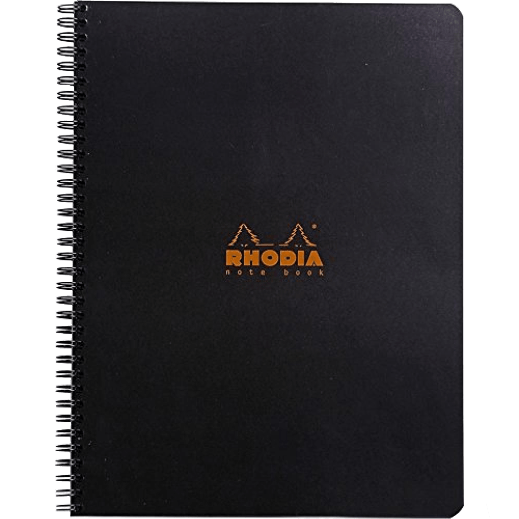 Rhodia Notebook Lined With Margin Black - Pen Boutique Ltd