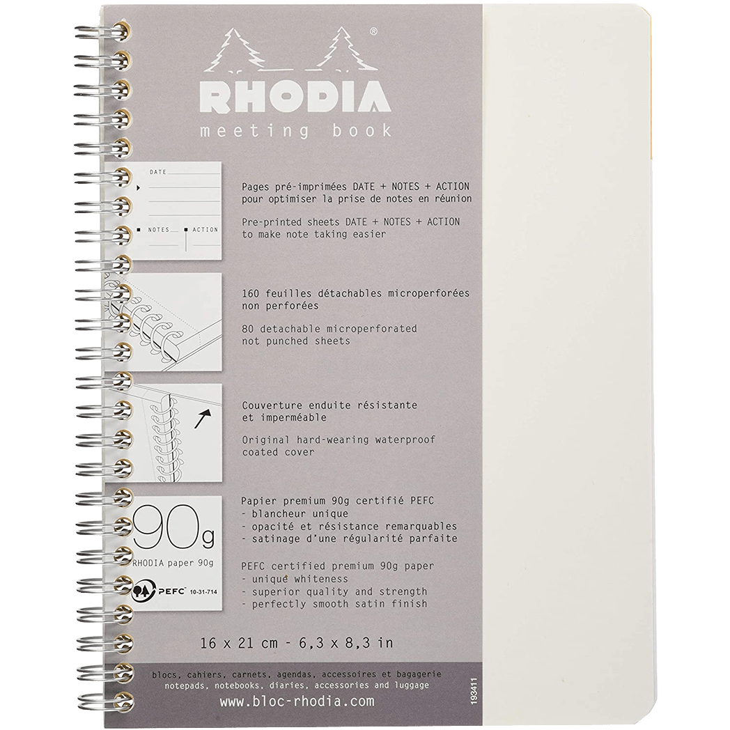 Rhodia Ice Meeting Book A5 Small 6 1/2 X 8 1/4 - Pen Boutique Ltd