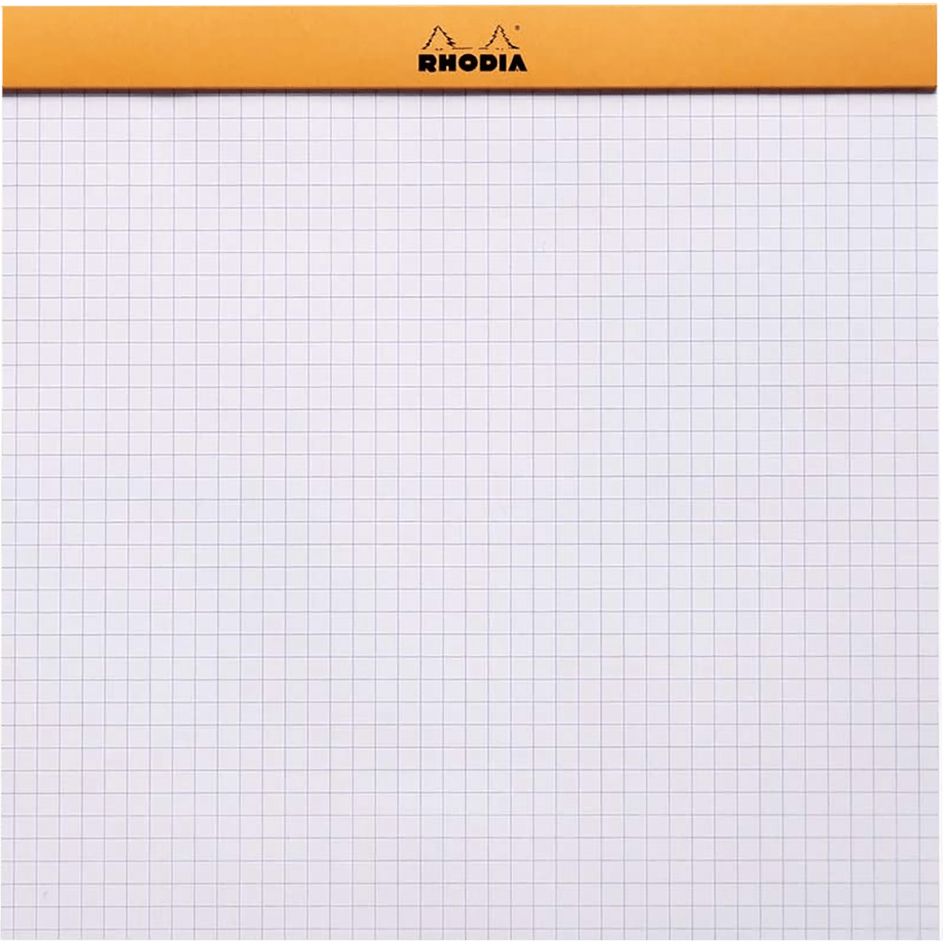 Rhodia Le Carre Square Notepads Large (8 1/4 x 8 1/4) with Orange - Pen Boutique Ltd