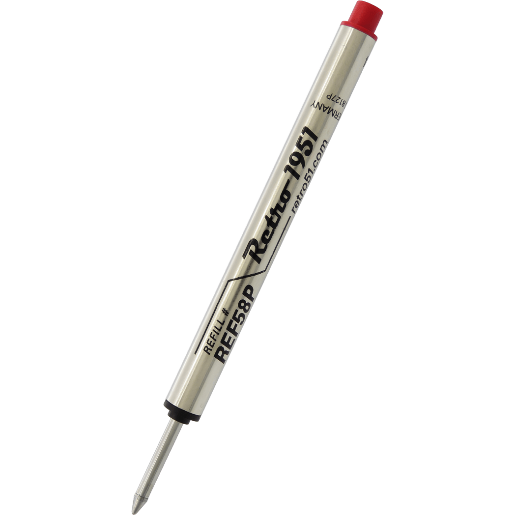 Retro 51 Rollerball Refills - Red - 3 per pack-Pen Boutique Ltd