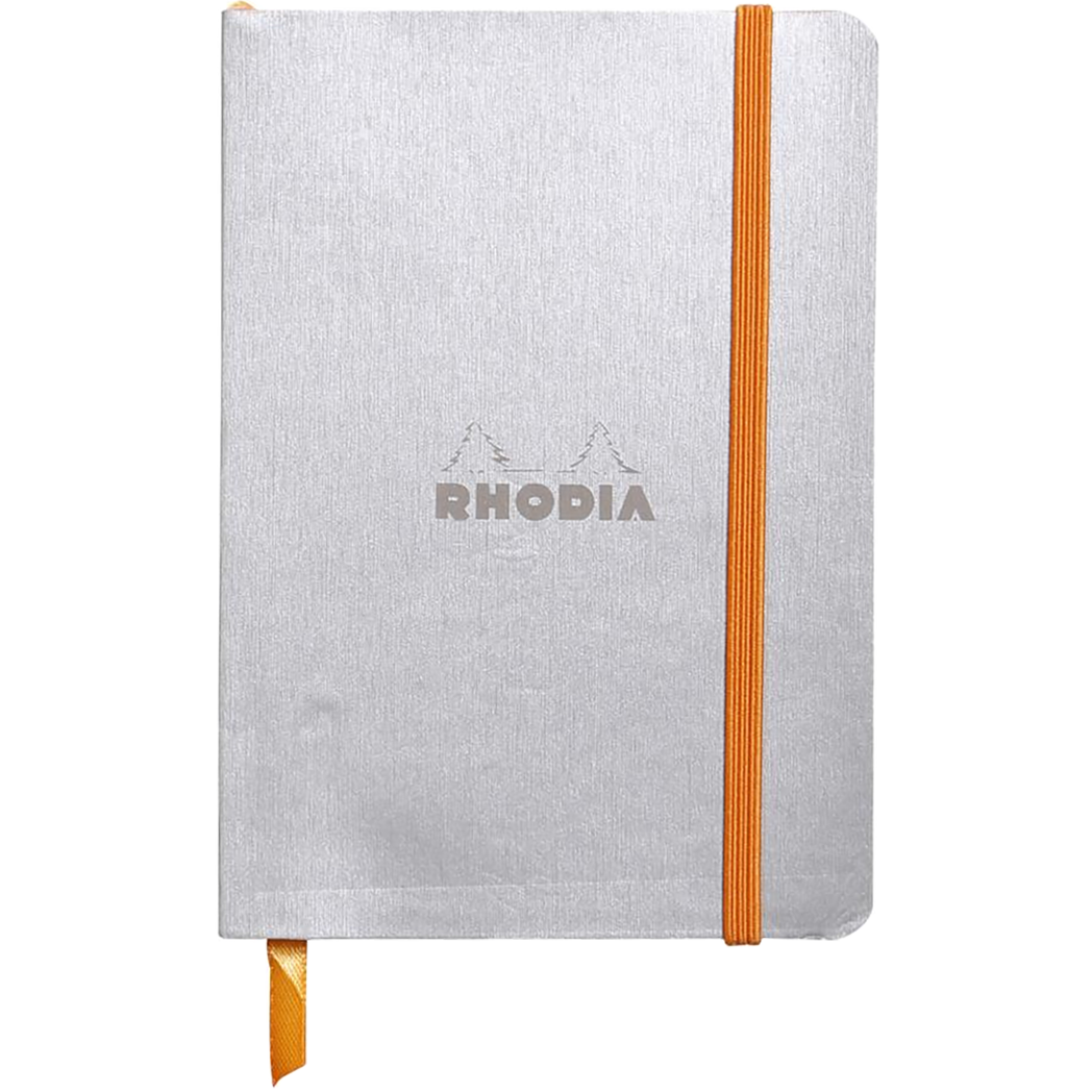 Rhodia Rhodiarama Lined Silver A6 Notebooks-Pen Boutique Ltd