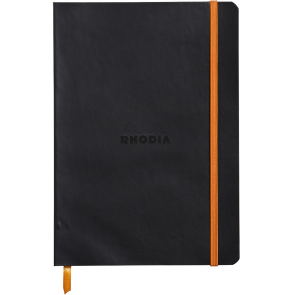 Rhodia Rhodiarama Notebook Black Dot Grid A5 size - 6x8.25"-Pen Boutique Ltd