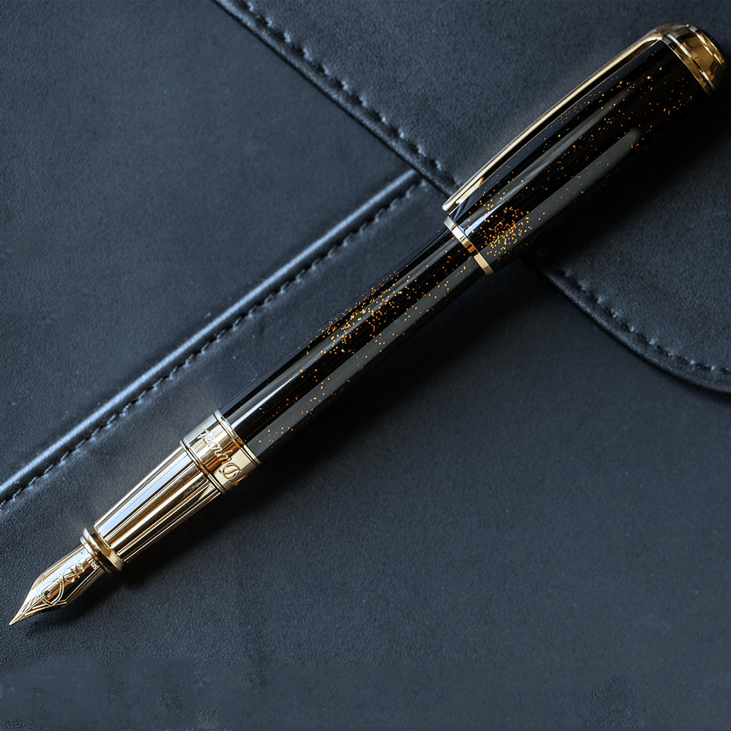 S T Dupont Line D Fountain Pen - Gold Dust - Large (US Exclusive Edition)-Pen Boutique Ltd