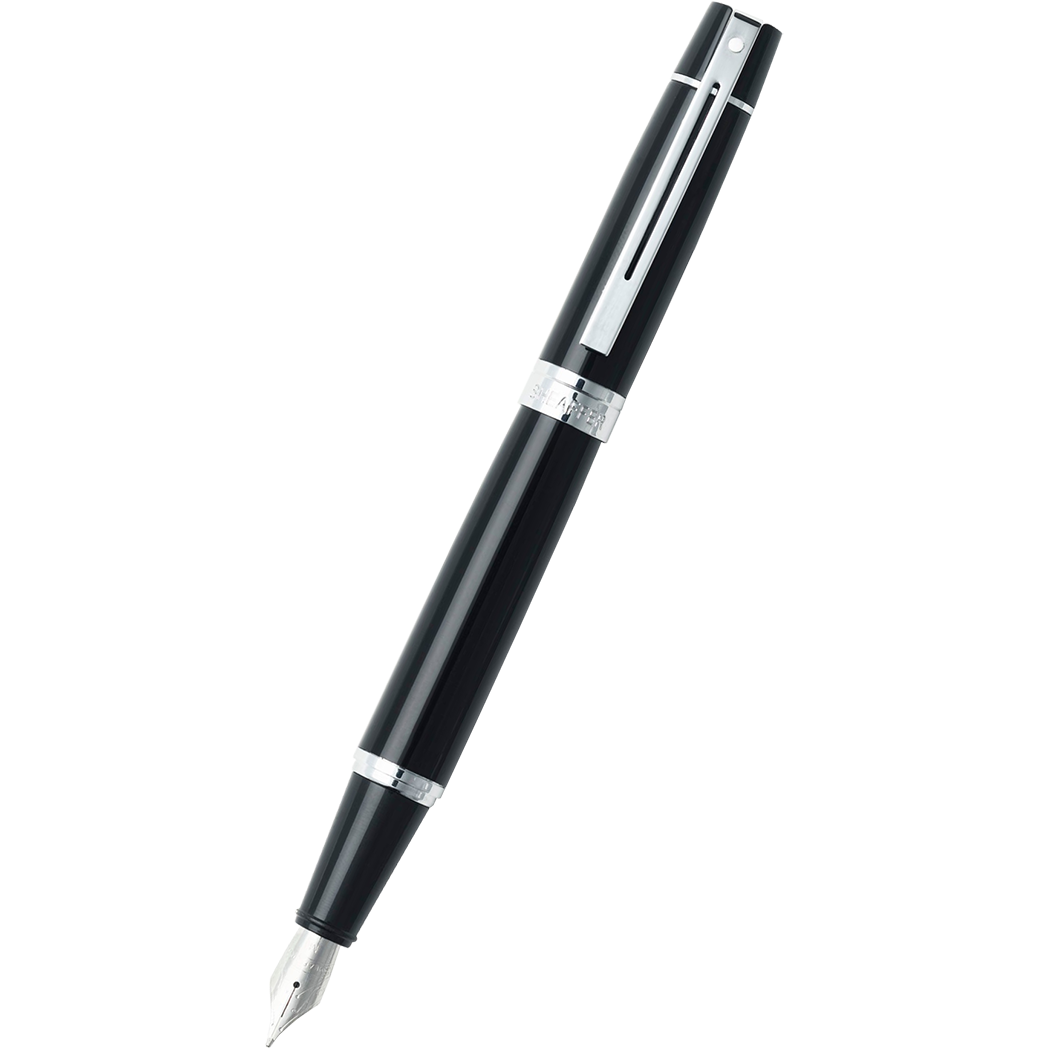 Sheaffer 300 Fountain Pen - Glossy Black Lacquer Fine-Pen Boutique Ltd
