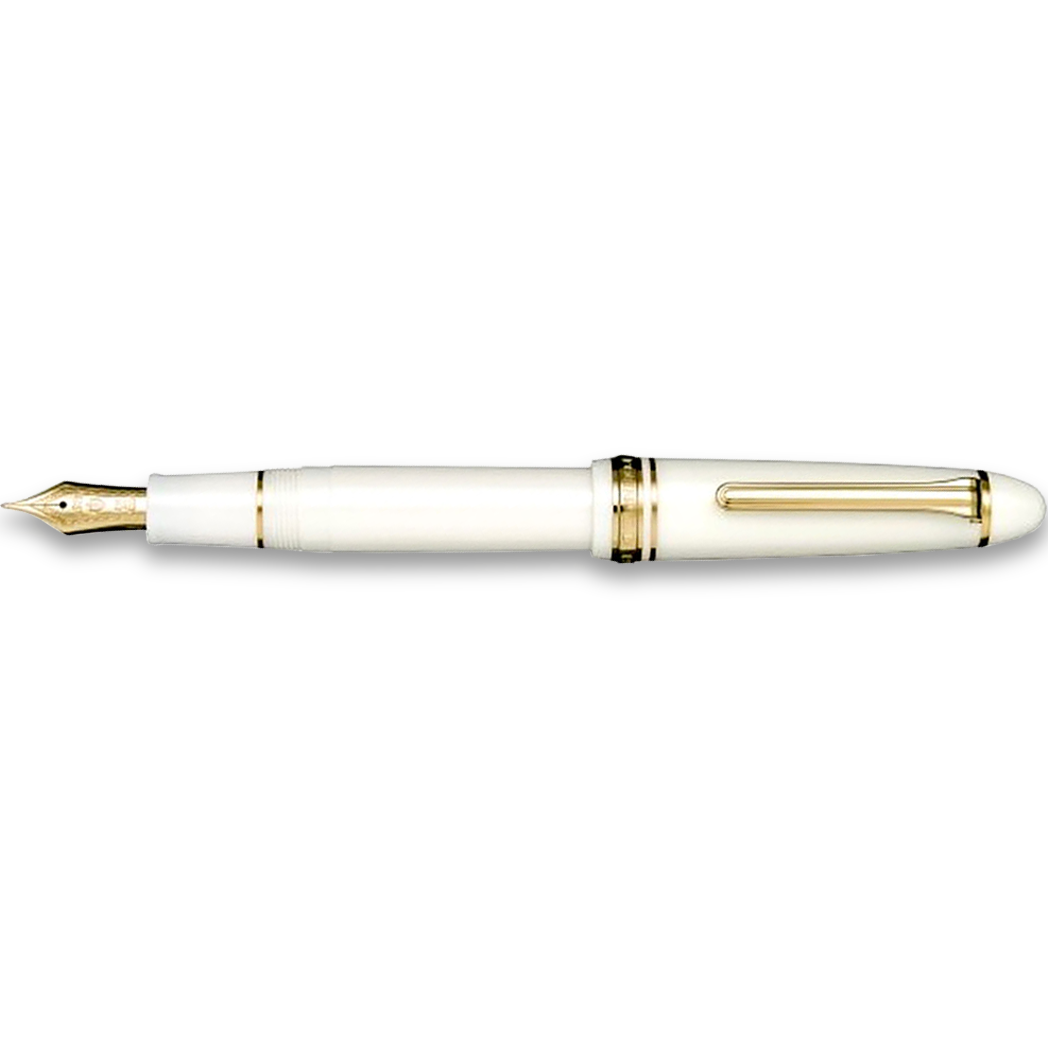 Sailor 1911L White w/ Gold Accents 21K nib Fountain Pen-Pen Boutique Ltd