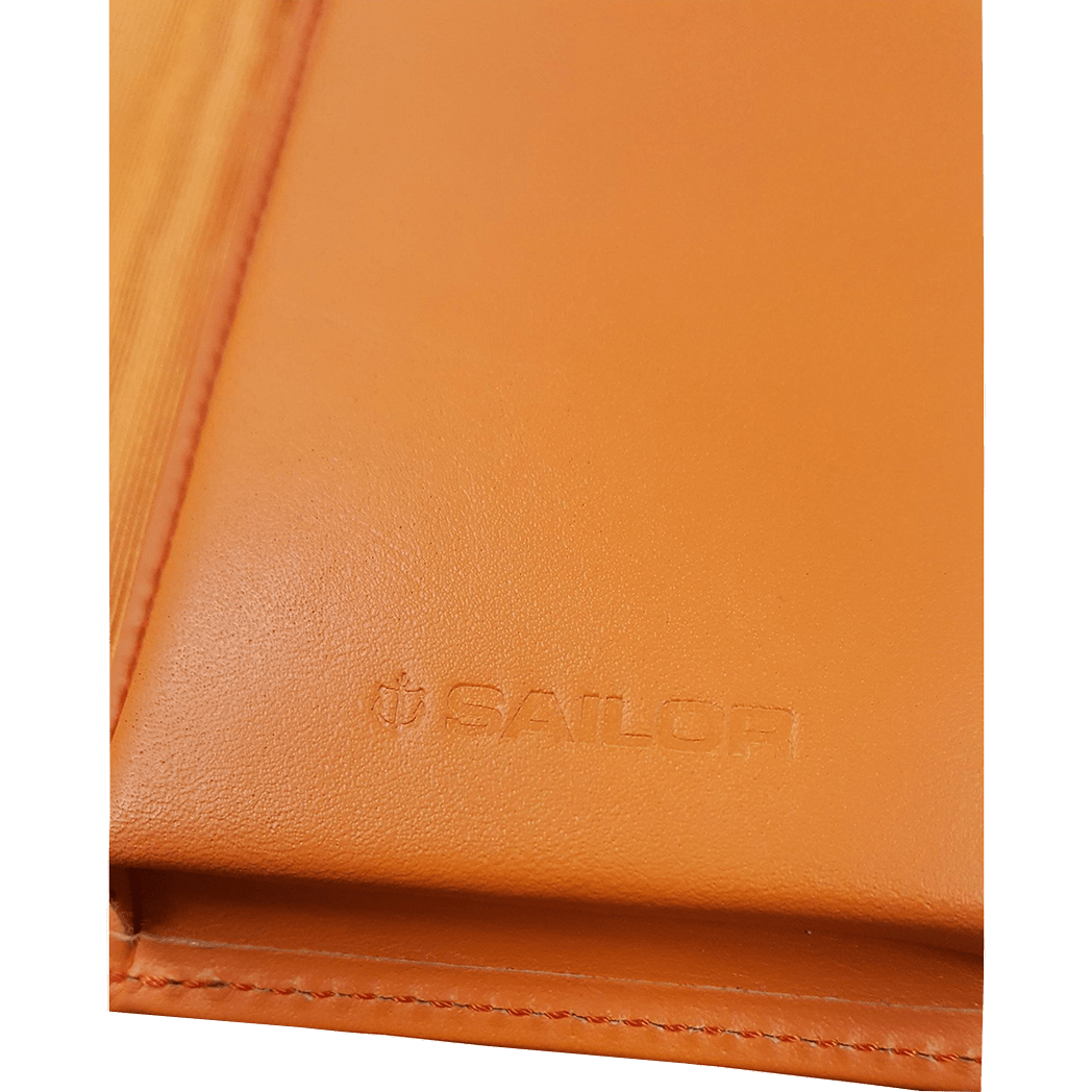 Sailor Two Pen Case - Orange - Pen Boutique Ltd
