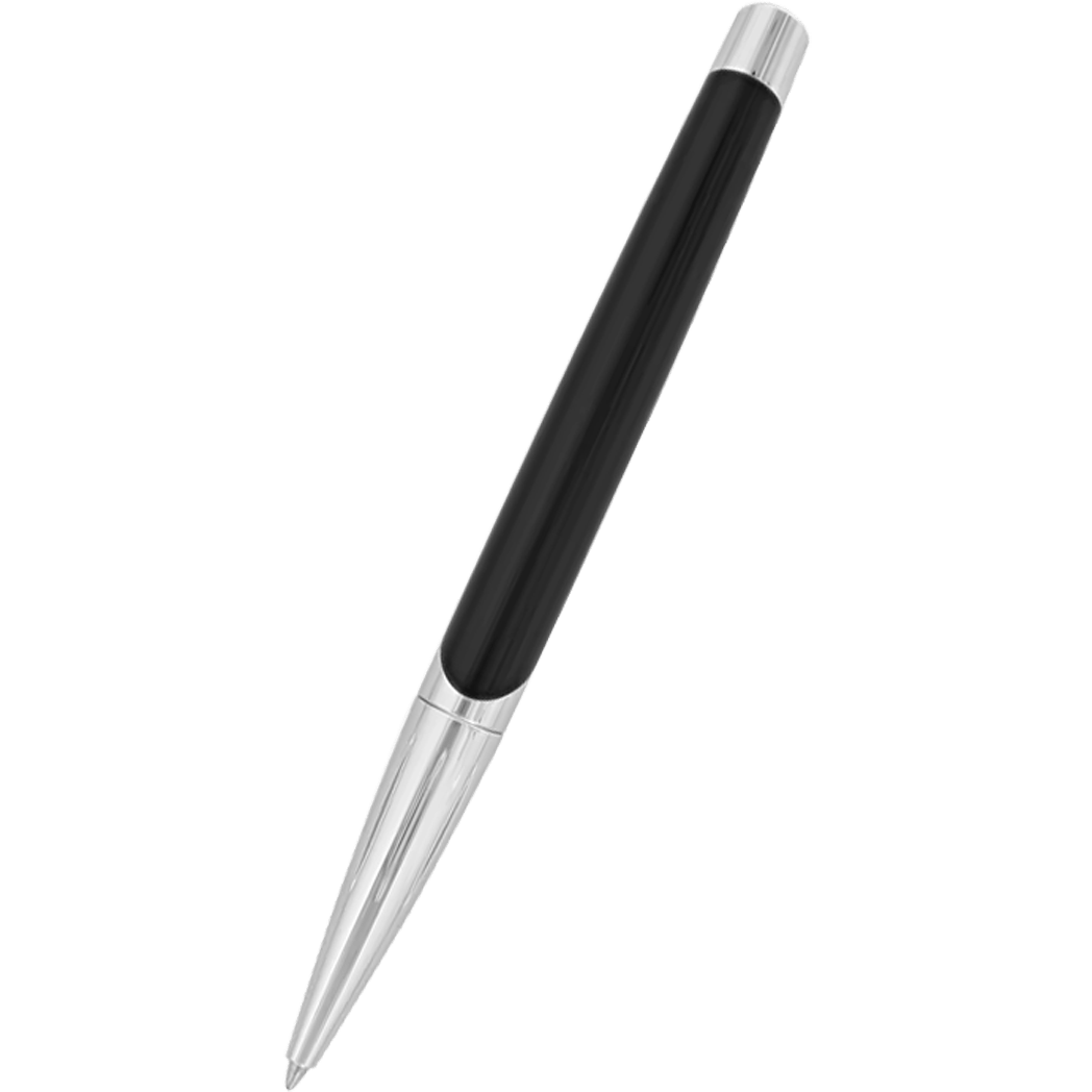 ST Dupont Defi Millennium Shiny Silver/Black Ballpoint Pen-Pen Boutique Ltd