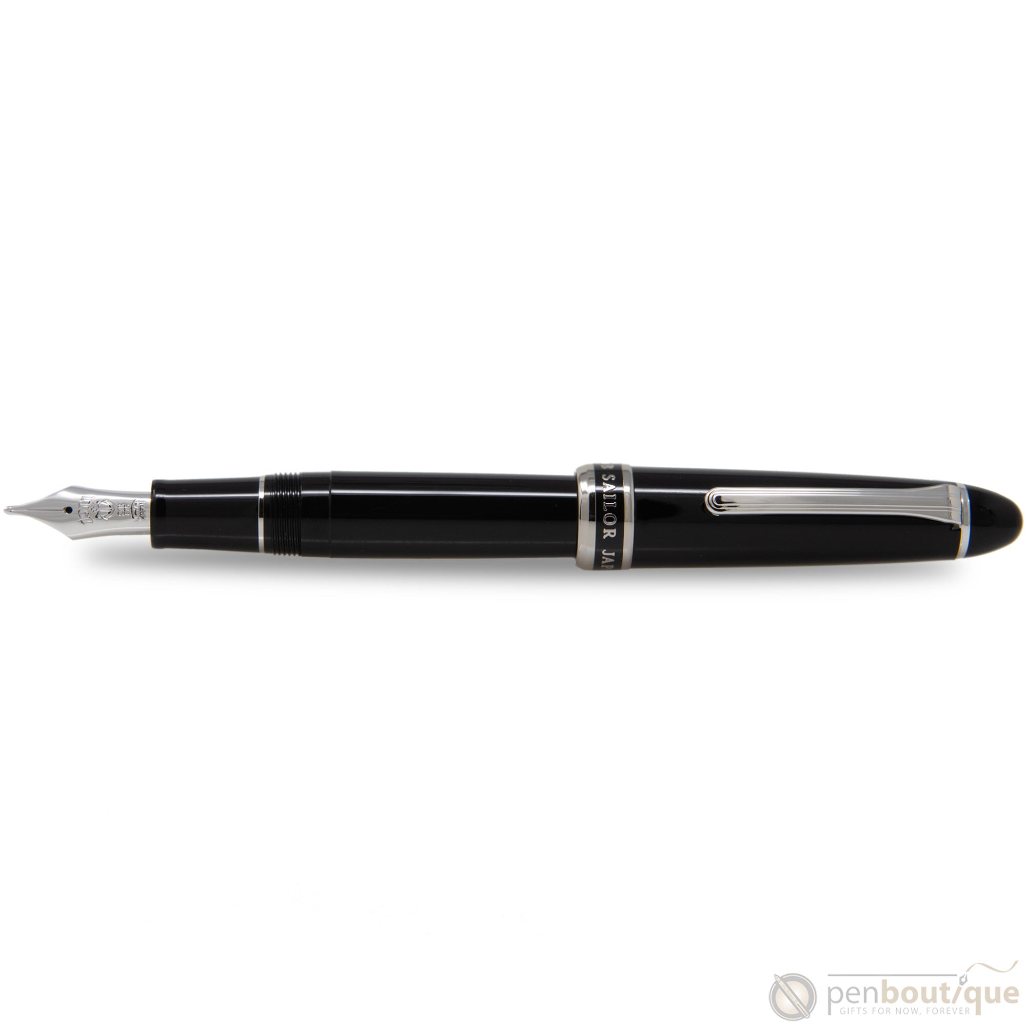 Sailor 1911 Fountain Pen - Naginata Togi - Rhodium Trim - Black-Pen Boutique Ltd