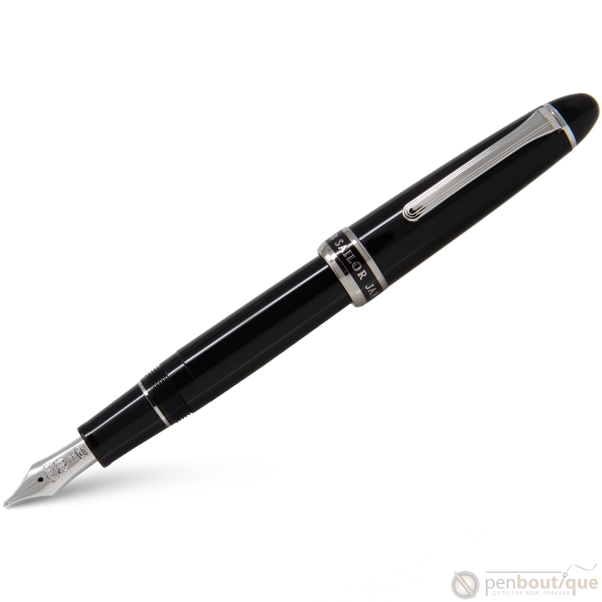 Sailor 1911 Fountain Pen - Naginata Togi - Rhodium Trim - Black-Pen Boutique Ltd