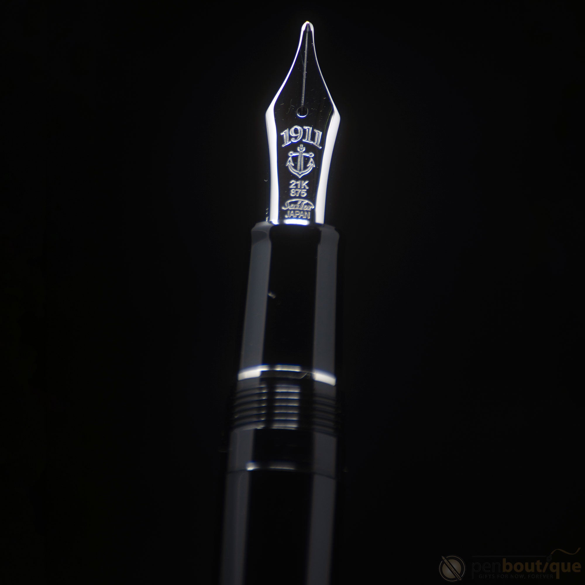 Sailor 1911 Fountain Pen - Naginata Togi - Rhodium Trim - Black-Pen Boutique Ltd