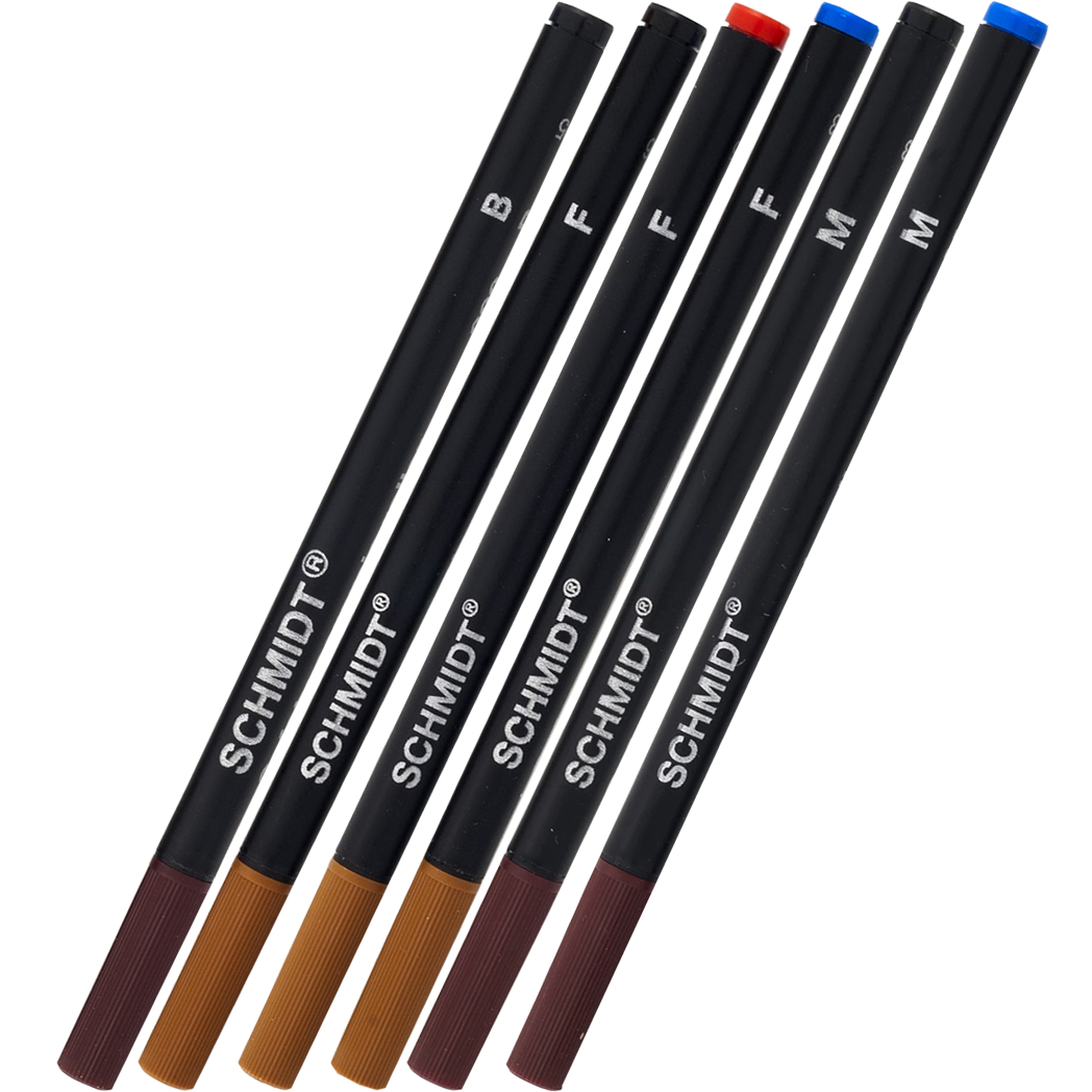 Schmidt Safety Ceramic Rollerball Plastic Tube Refill-6pkt-Pen Boutique Ltd