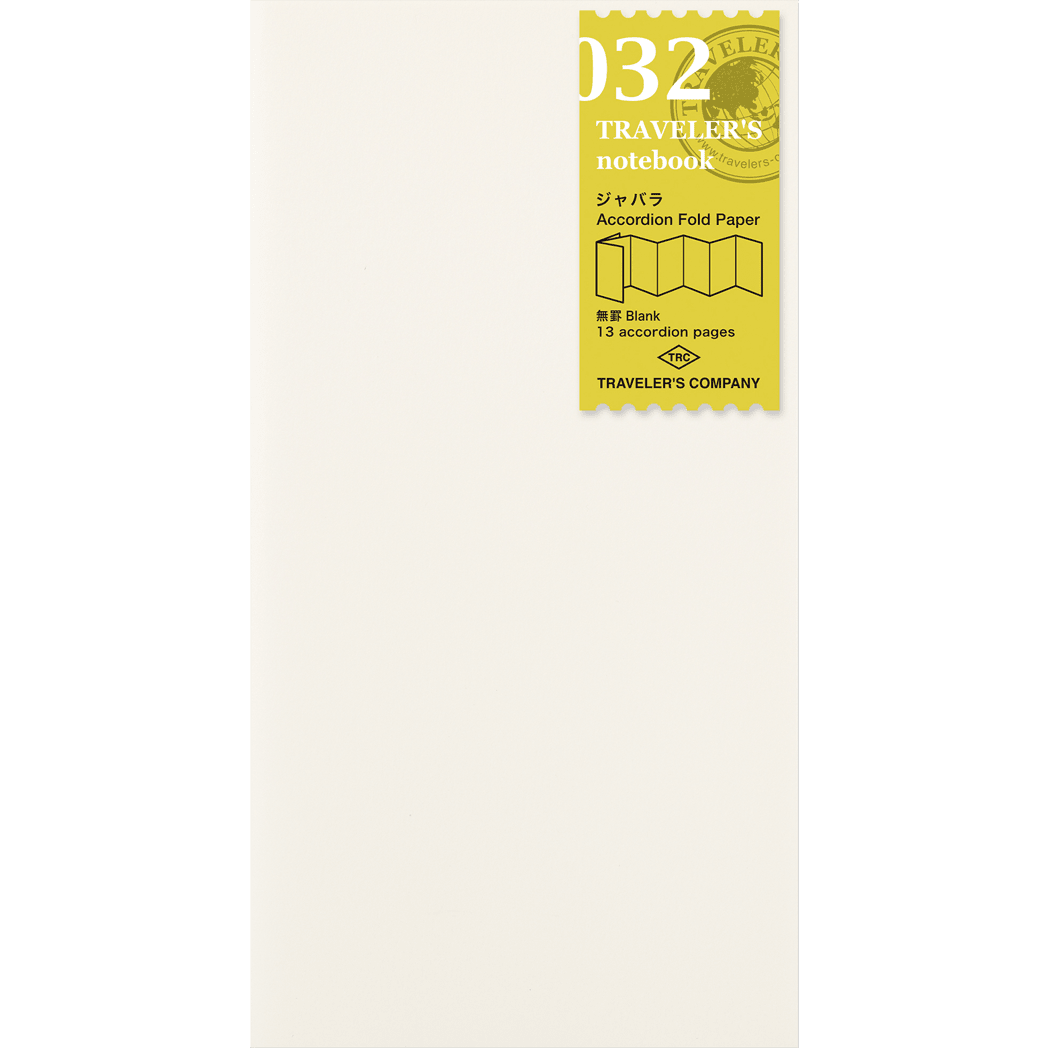 Traveler's Notebook Refill - Regular Size - Accordion Fold Paper - Pen Boutique Ltd