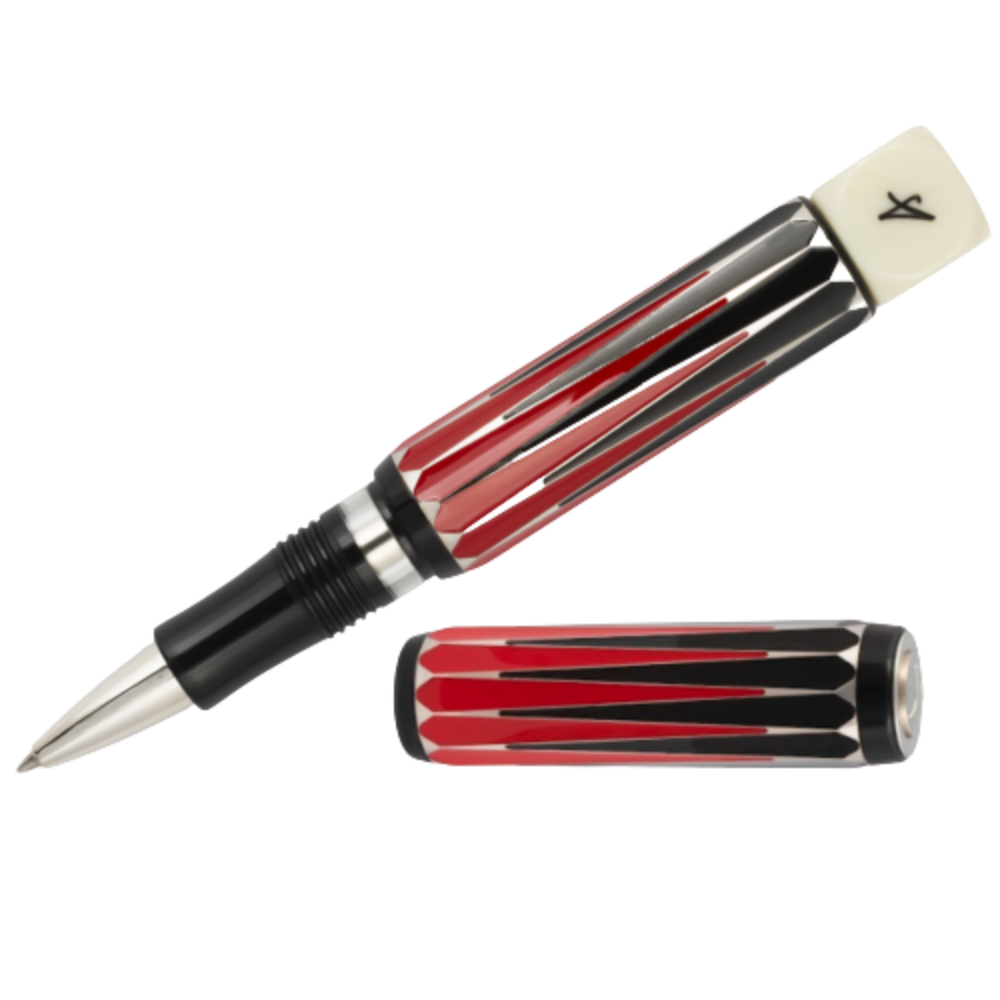 Visconti Backgammon Rollerball Pen - Doubling Cube Blind Cap (Limited Edition)-Pen Boutique Ltd