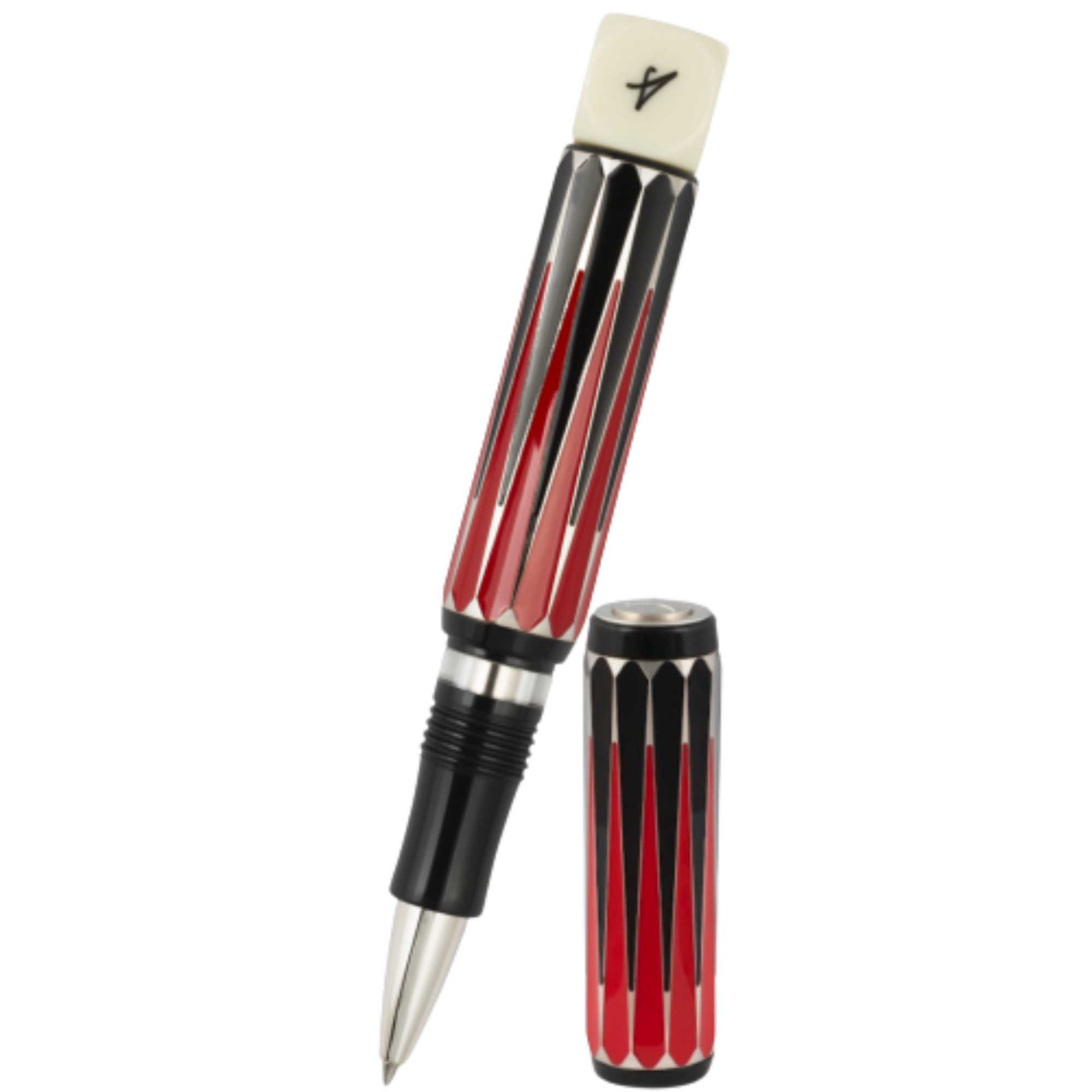 Visconti Backgammon Rollerball Pen - Doubling Cube Blind Cap (Limited Edition)-Pen Boutique Ltd