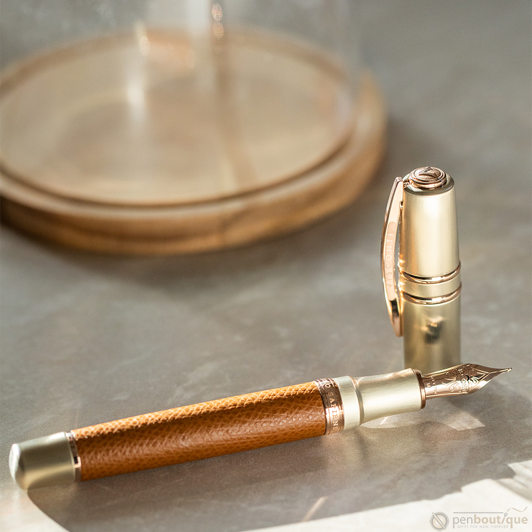 Visconti Homo Sapiens Fountain Pen - Dual Touch - Cognac (Oversize)-Pen Boutique Ltd