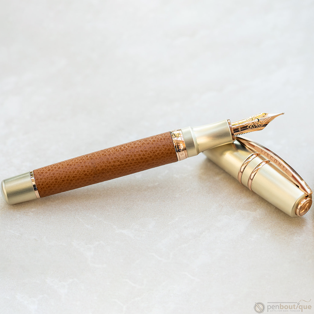 Visconti Homo Sapiens Fountain Pen - Dual Touch - Cognac (Oversize)-Pen Boutique Ltd