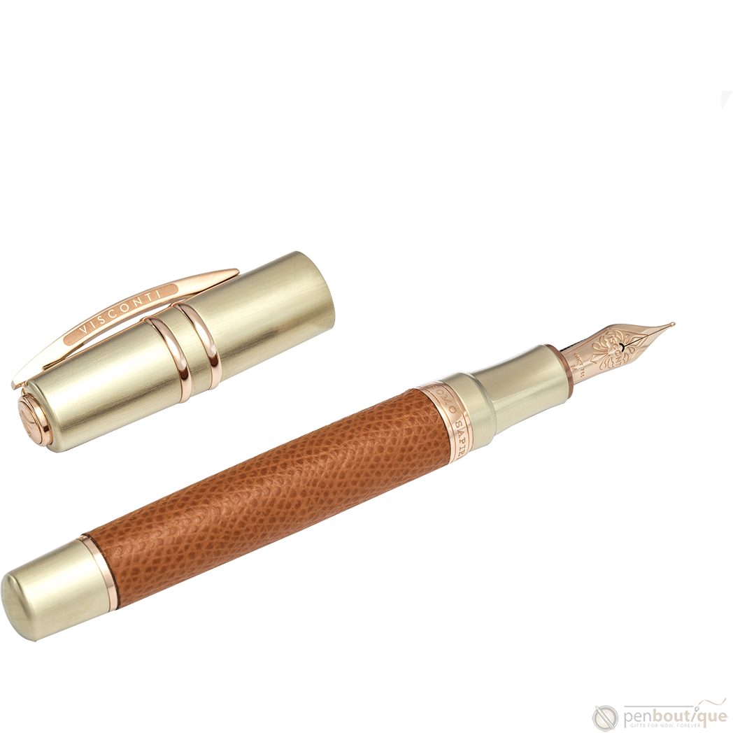 Visconti Homo Sapiens Fountain Pen - Dual Touch - Cognac (Oversize)-Pen Boutique Ltd