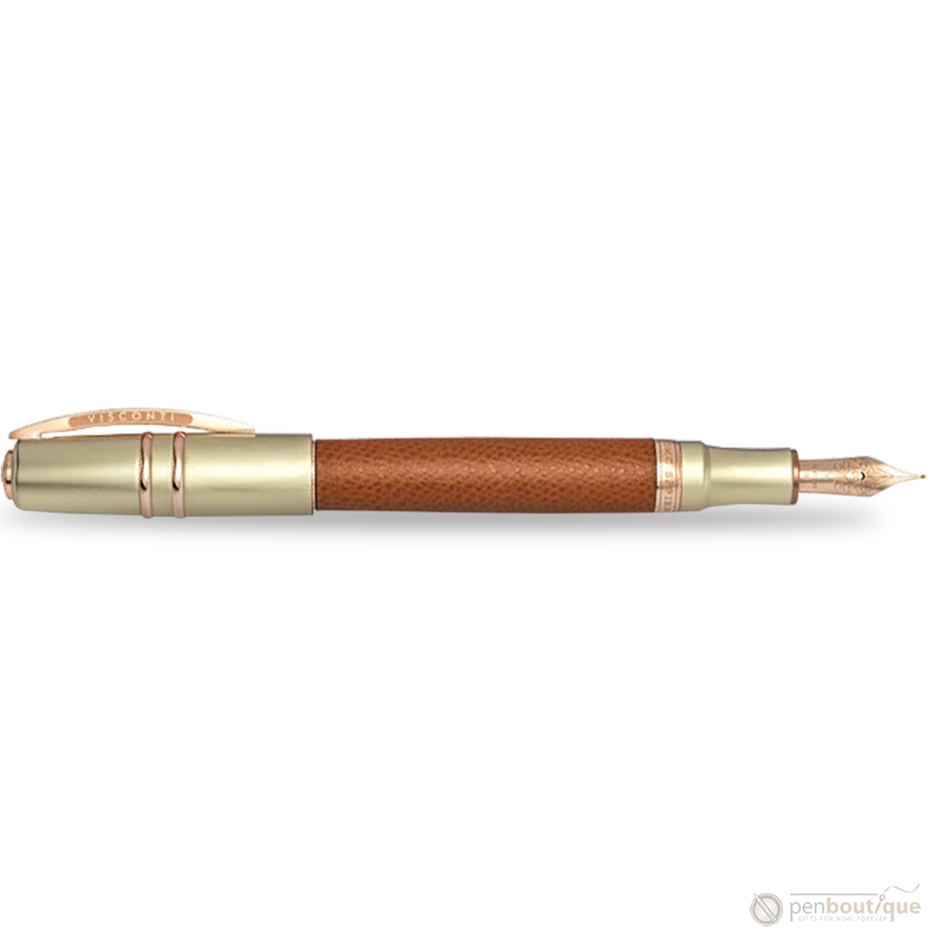 Visconti Homo Sapiens Fountain Pen - Dual Touch - Cognac (Oversize)-Pen Boutique Ltd