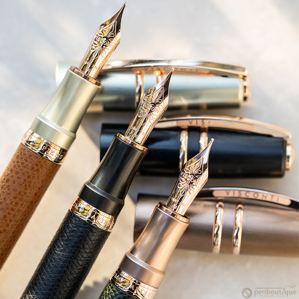 Visconti Homo Sapiens Fountain Pen - Dual Touch - Cognac (Oversize)-Pen Boutique Ltd