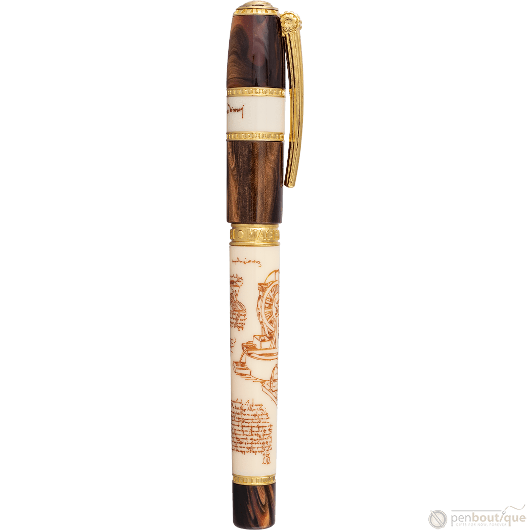 Visconti Limited Edition Fountain Pen - Leonardo Da Vinci Machina - Vermeil (Oversize) - Pen Boutique Ltd