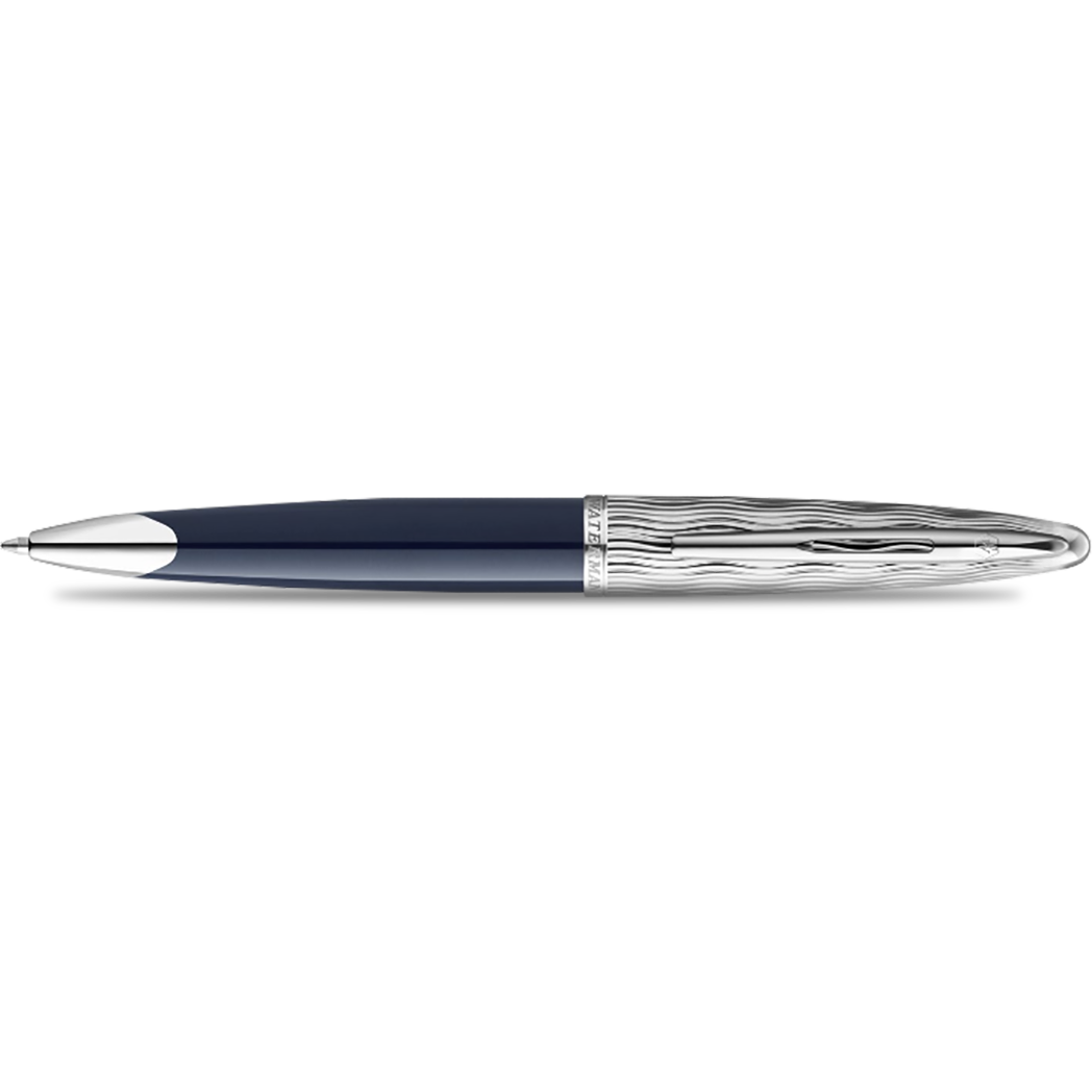 Waterman Carene L’Essence du Bleu Ballpoint Pen - Metal & Blue-Pen Boutique Ltd