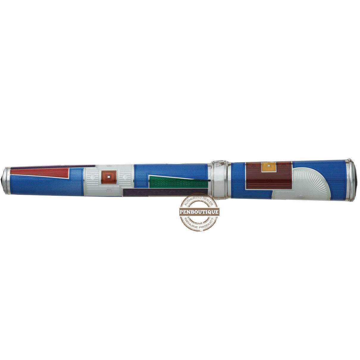 David Oscarson 15th Anniversary/American Art Deco Fountain Pen -Translucent Sapphire-Pen Boutique Ltd