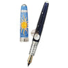 David Oscarson Celestial Fountain Pen - Limited Edition - Azure Blue Golden Yellow-Pen Boutique Ltd