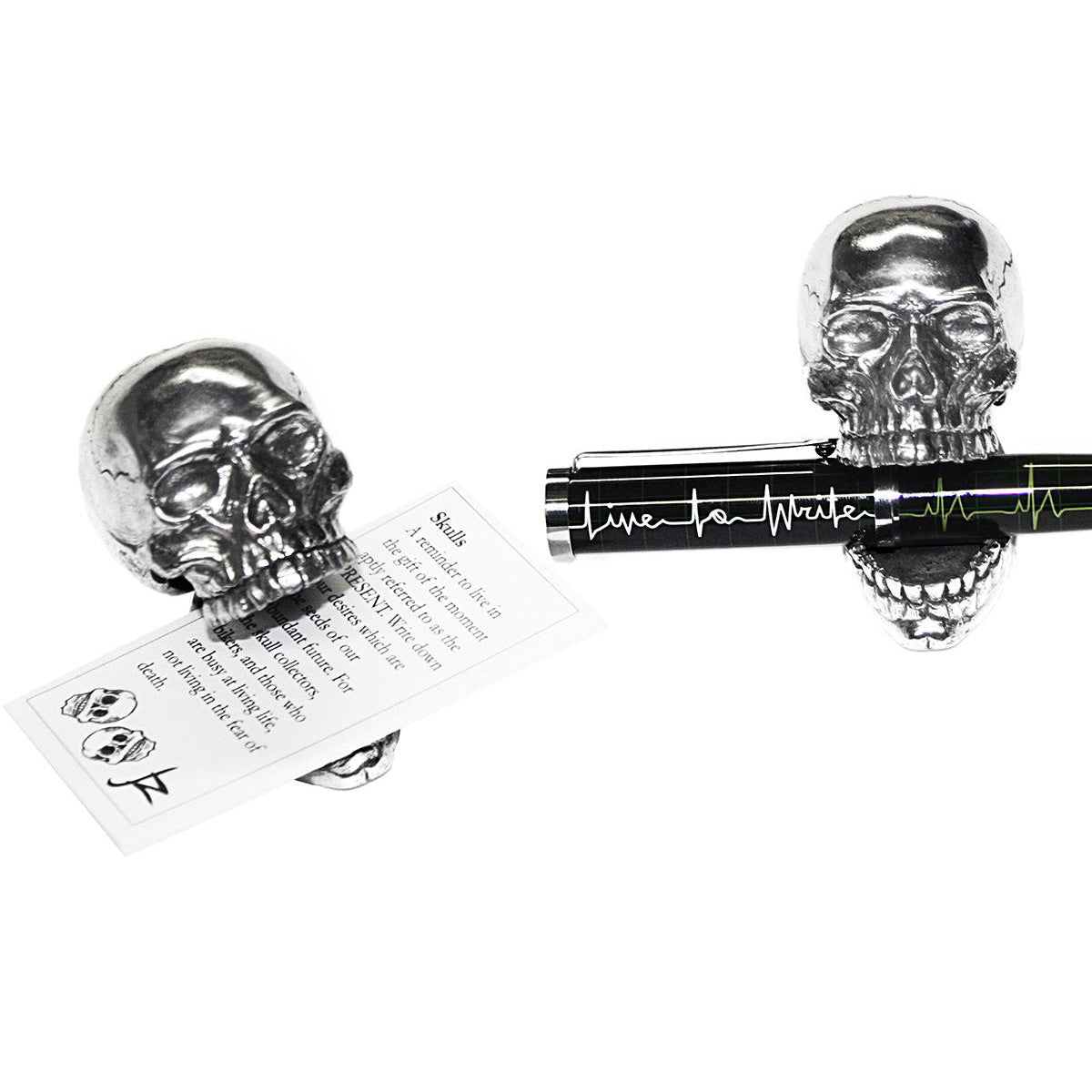Jac Zagoory Skull - Laugh Out Loud Pen or Card Holder - Pen Boutique Ltd