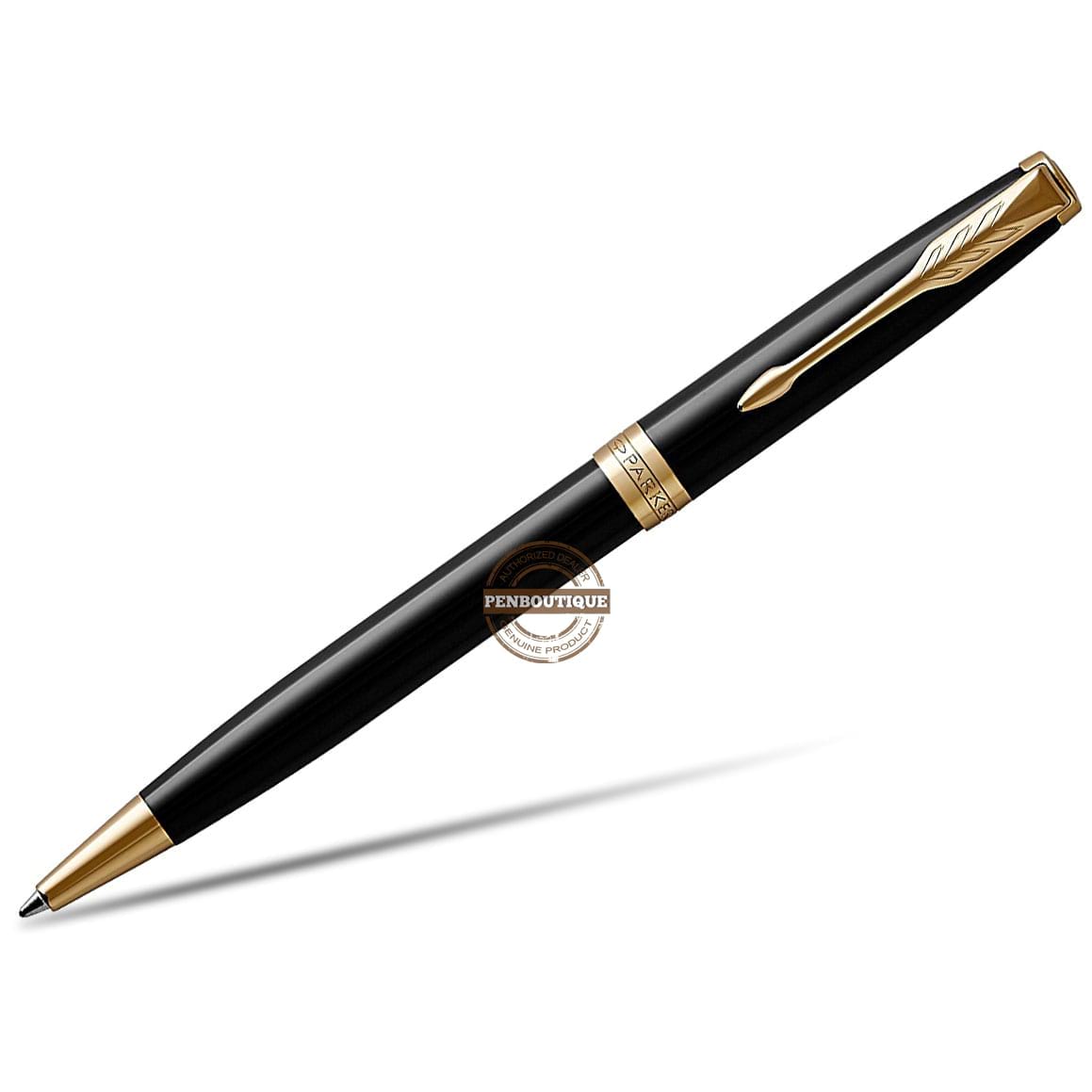 Parker Sonnet Black Lacquer with Gold Trim Ballpoint Pen-Pen Boutique Ltd