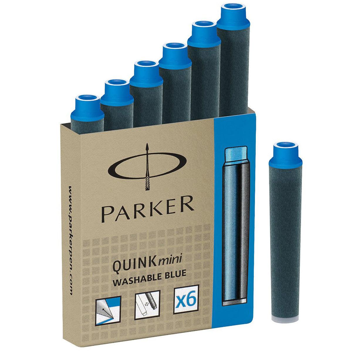 Parker Quink Blue Mini Cartridges-Pen Boutique Ltd