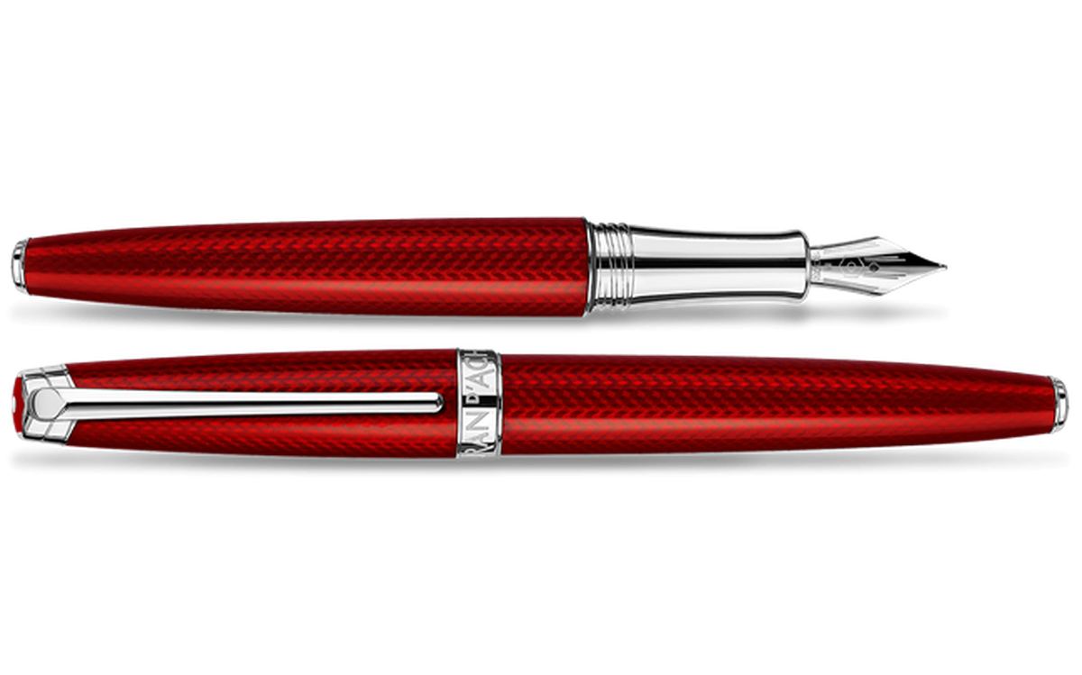 Caran d Ache Leman V2 Rouge Carmin Fountain Pen-Pen Boutique Ltd