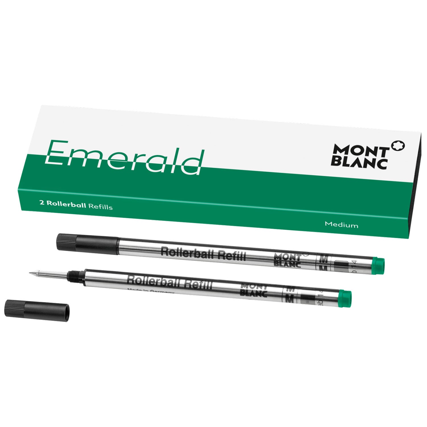 Montblanc Rollerball Refill - Emerald Green - Medium (2 Per Pack) - Pen Boutique Ltd