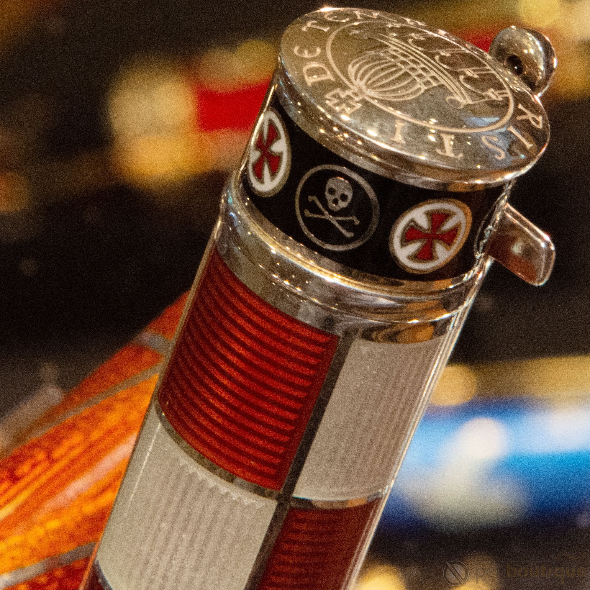 David Oscarson Jacques de Molay Fountain Pen - Red-Pen Boutique Ltd