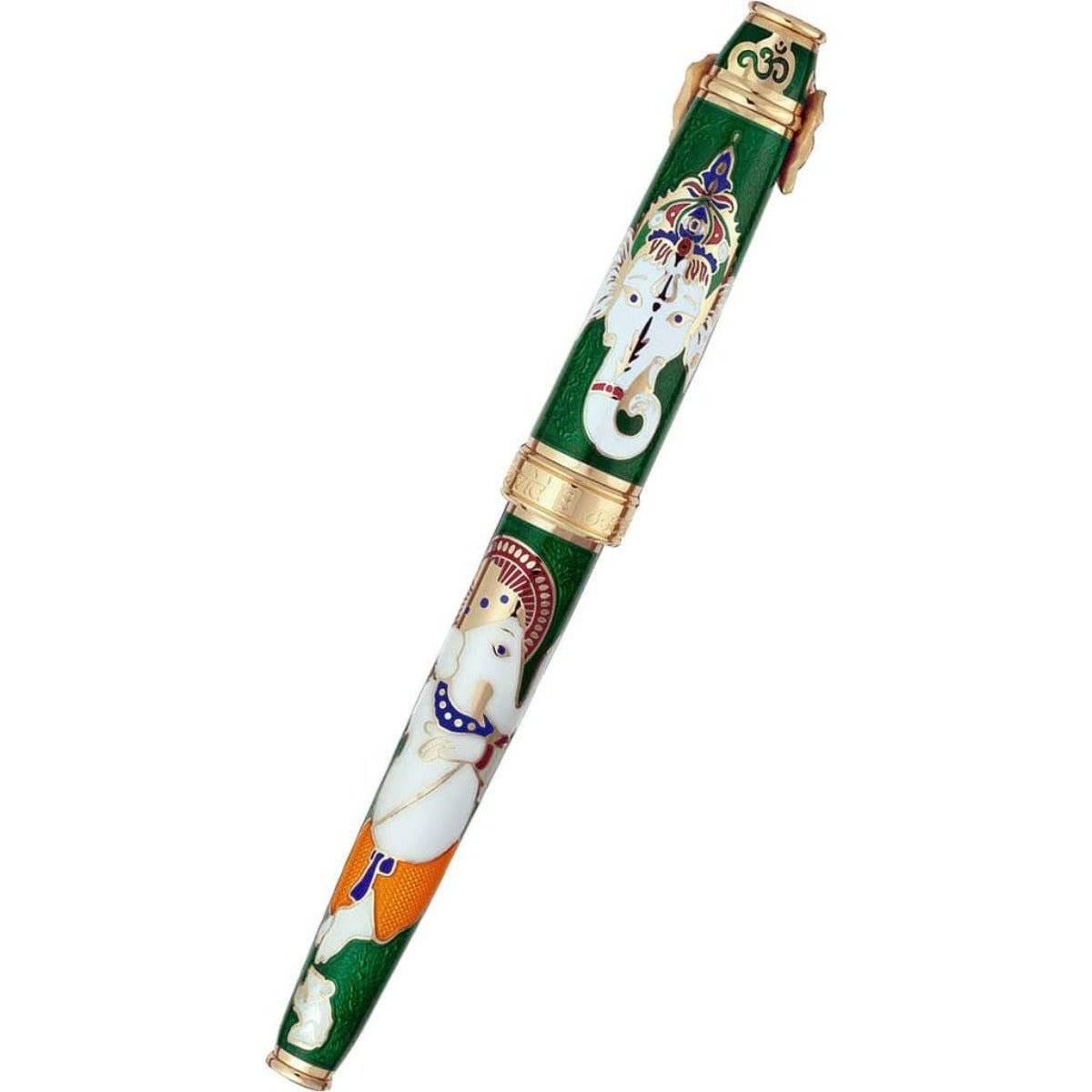 David Oscarson Lord Ganesha Fountain Pen - Emerald Green - Pen Boutique Ltd